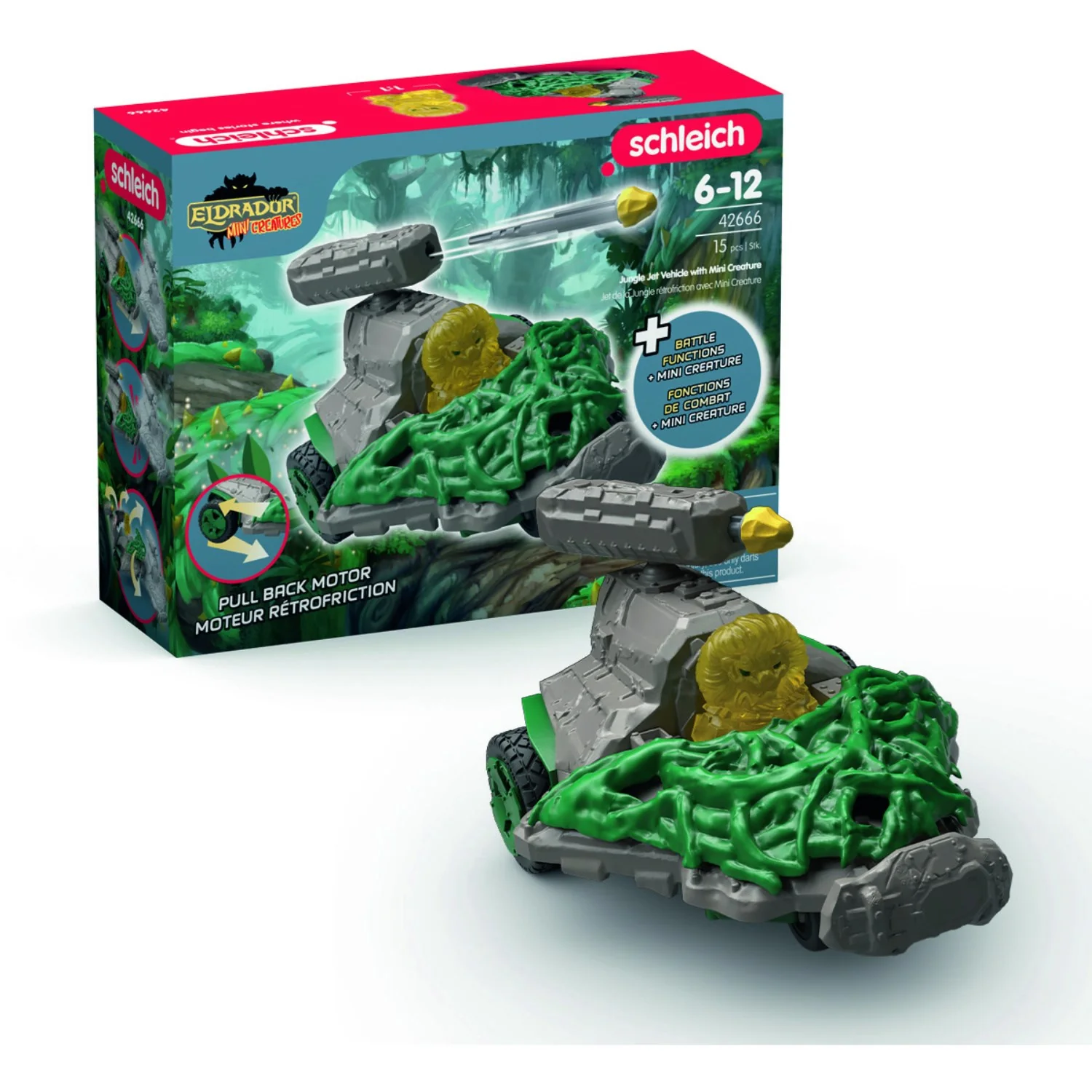 Schleich Jungle Jet Vehicle With Mini Creature - Image 3