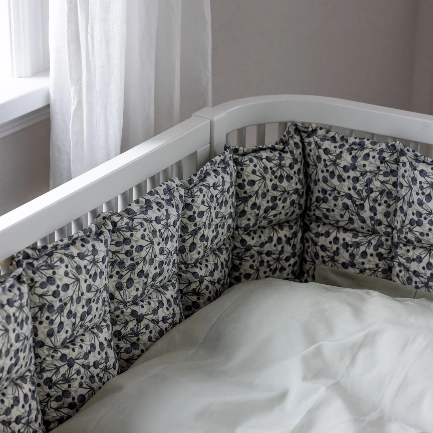 Sebra Blue Olive Baby Bumper Kapok - Image 2