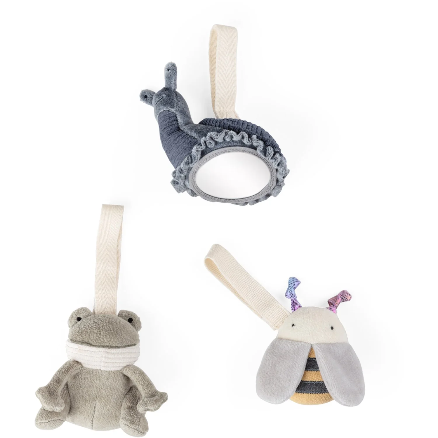 Sebra Green Frog/Bee/Snail Activity Toys 3-Pack