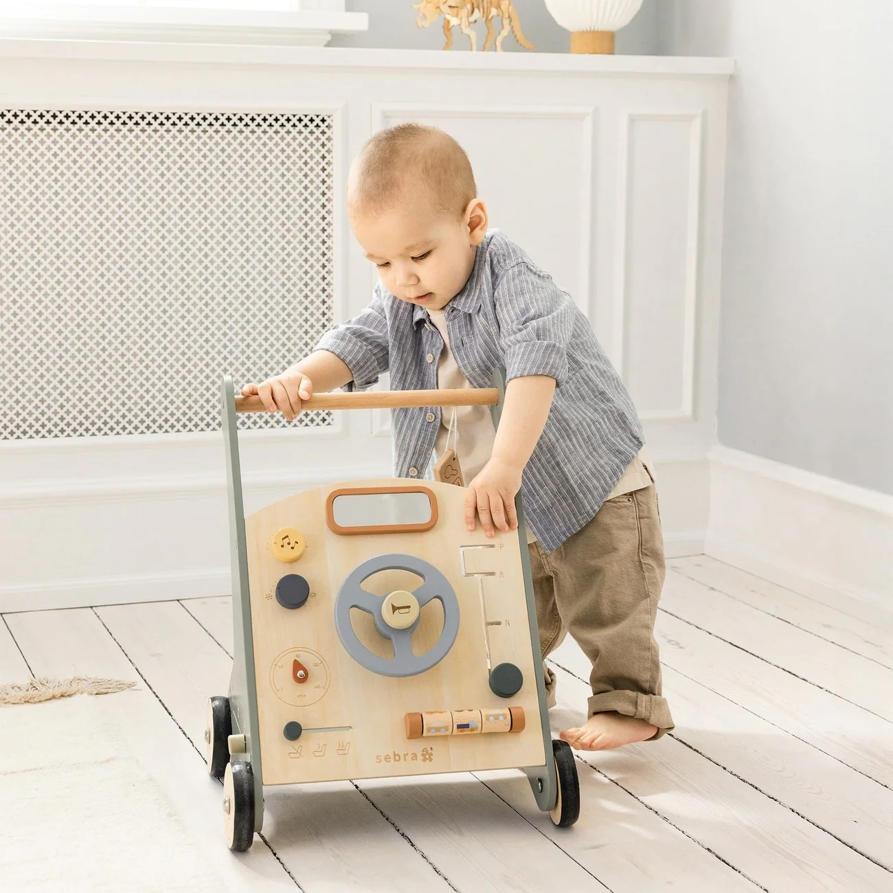 Sebra Wooden Activity Walker Car - Image 2