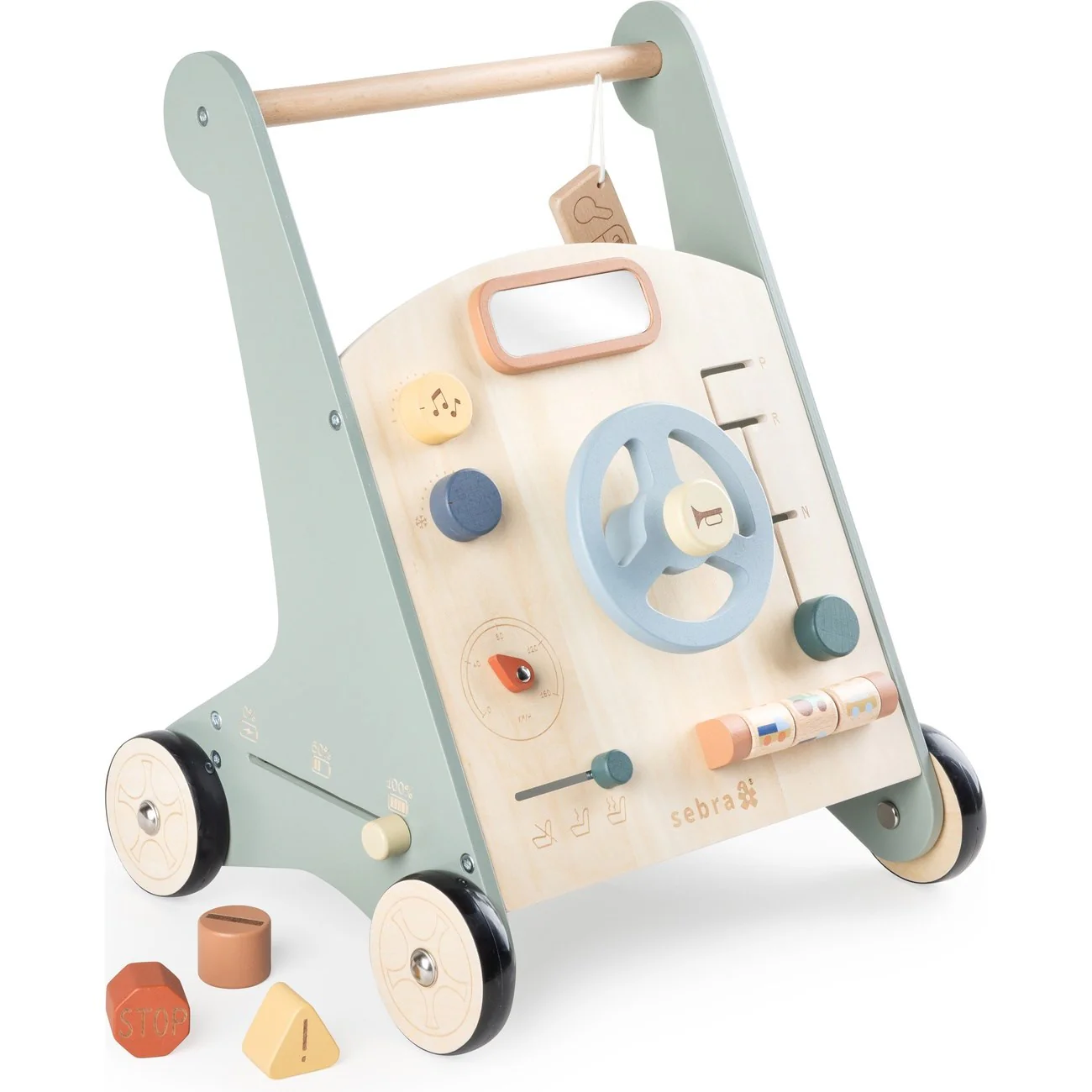 Sebra Wooden Activity Walker Car - Image 23