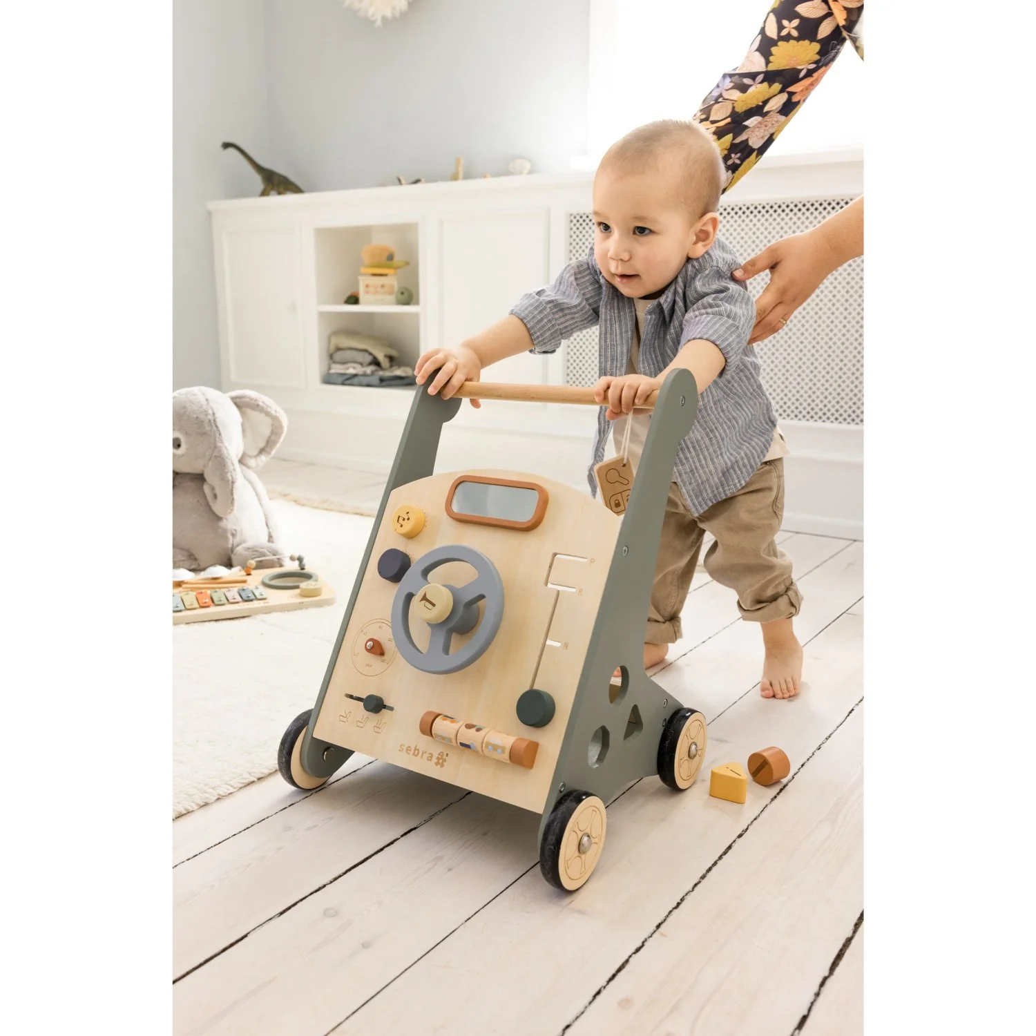 Sebra Wooden Activity Walker Car - Image 24