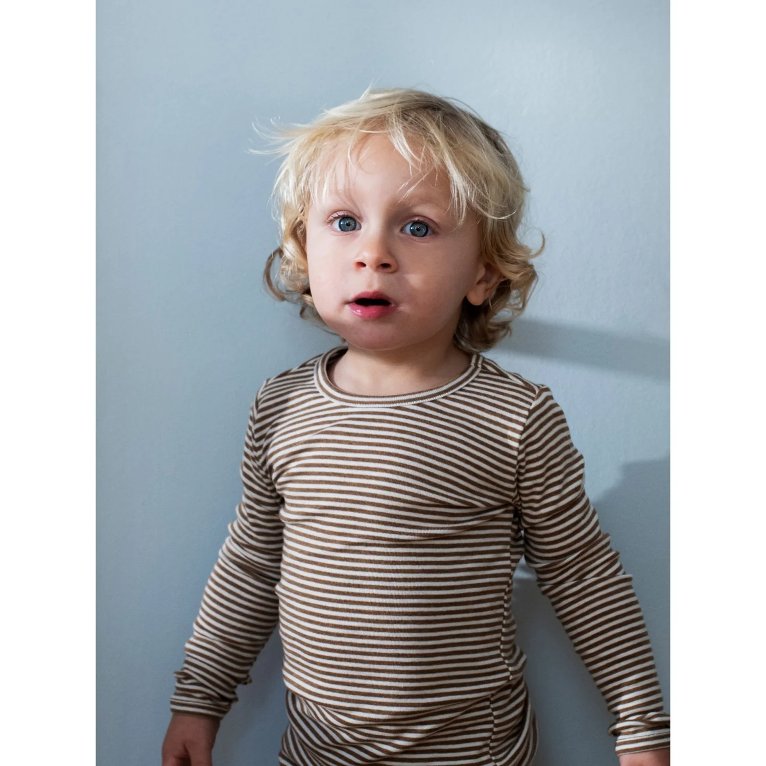 Serendipity Almond/Offwhite Slim Blouse Stripe - Image 5