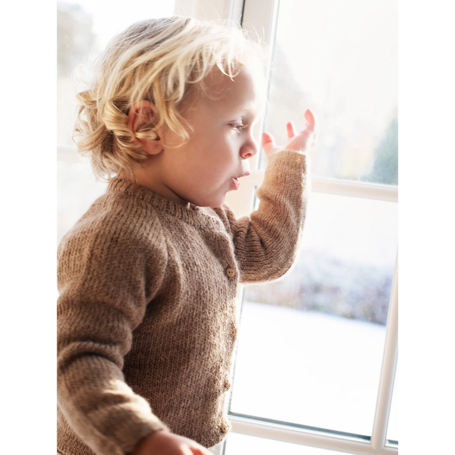 Serendipity Beige Baby Alpaca Suri Cardigan - Image 5