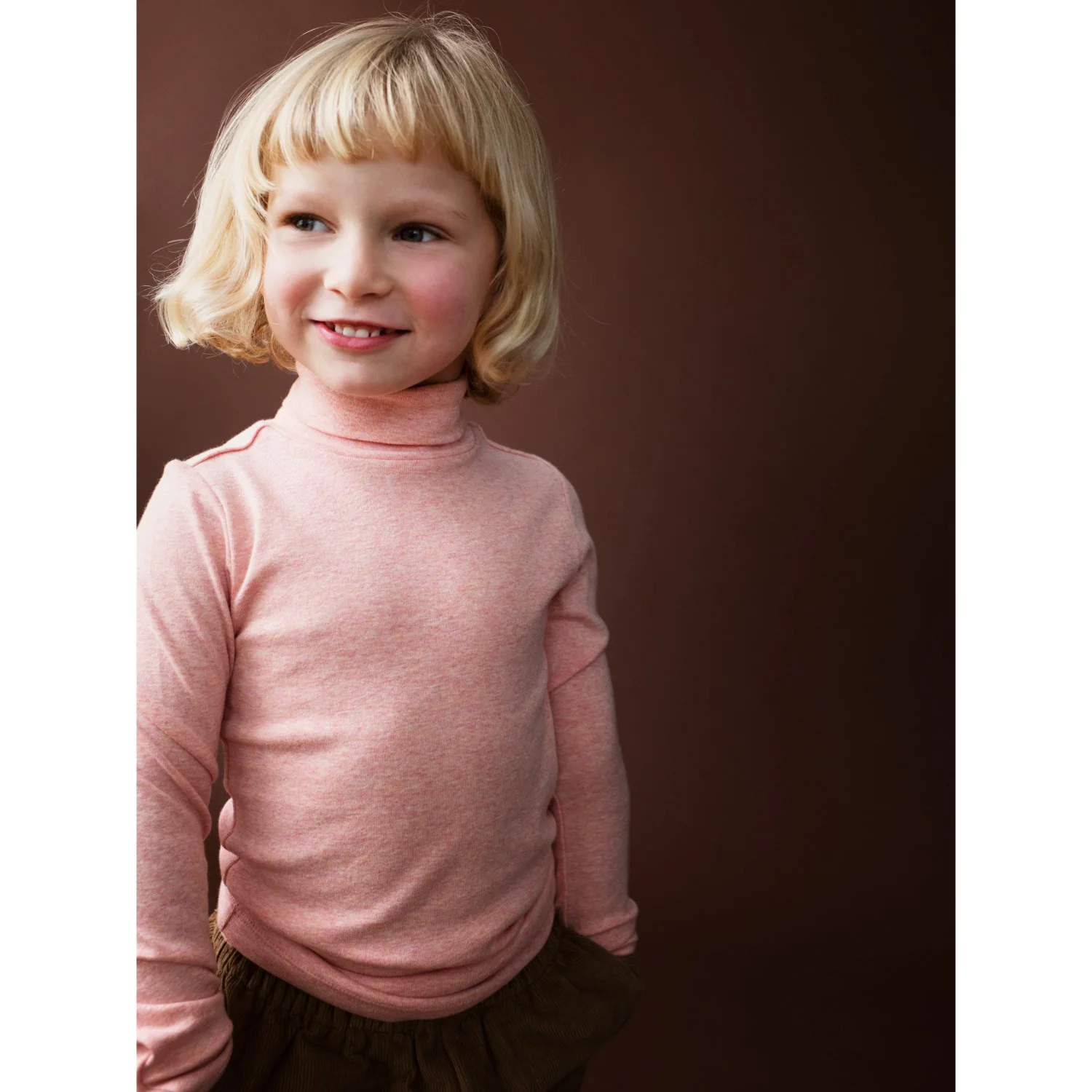 Serendipity Coral Turtleneck Blouse - Image 3
