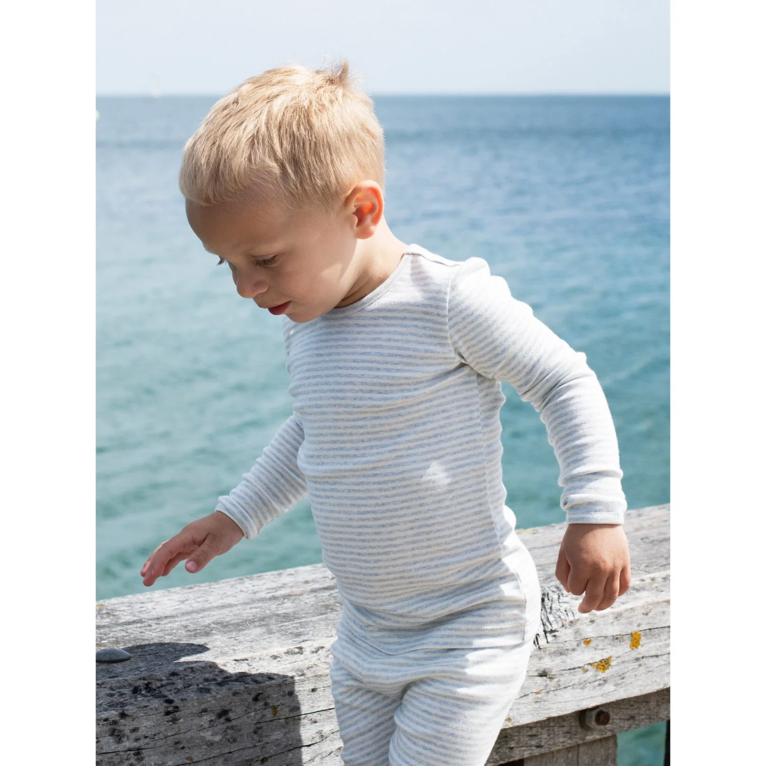 Serendipity Mist/Offwhite Slim Blouse Stripe - Image 3