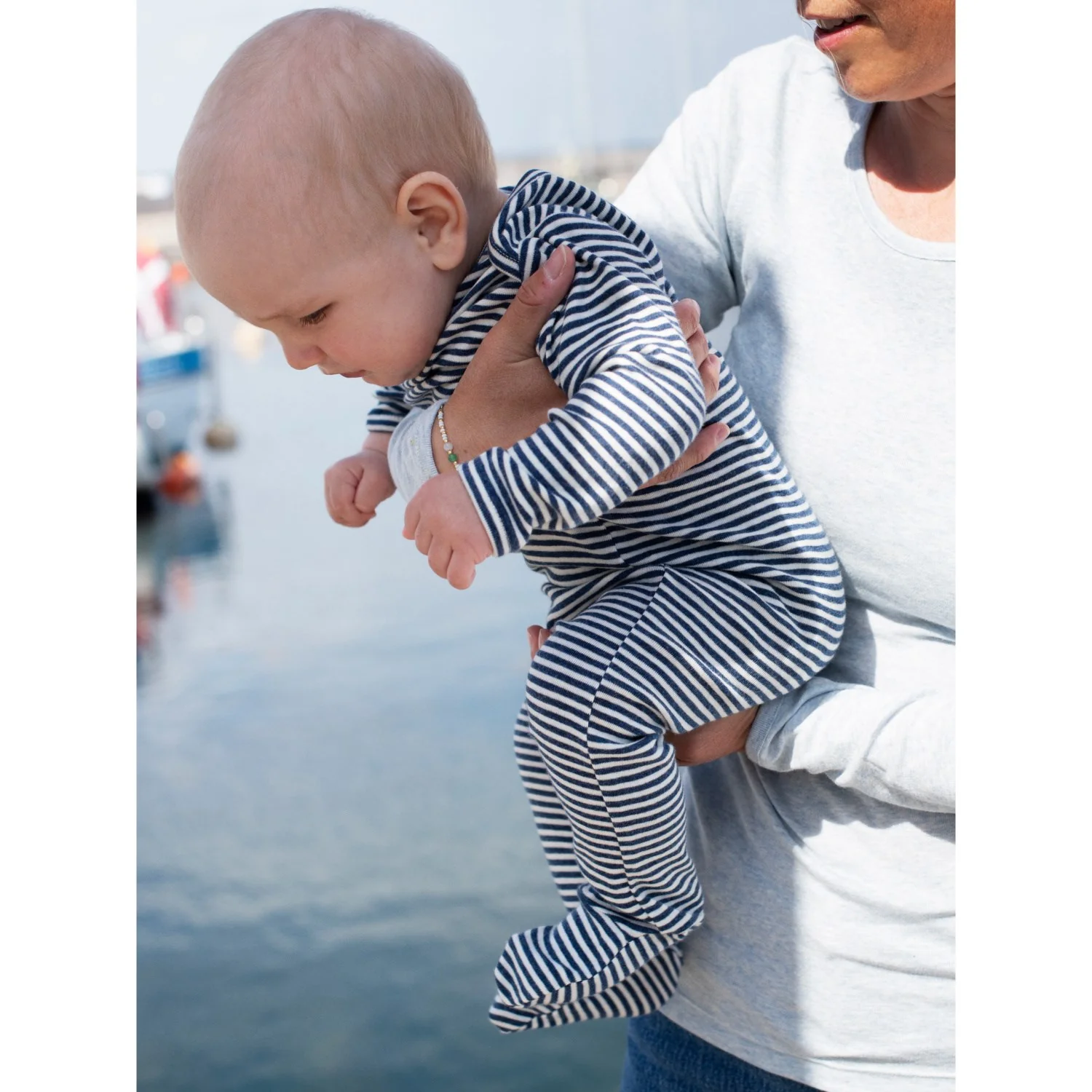 Serendipity Navy/Offwhite Baby Suit Stripe - Image 2