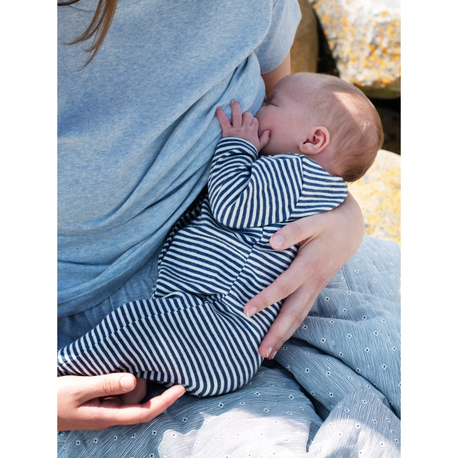 Serendipity Navy/Offwhite Newborn Stripe Suit - Image 2