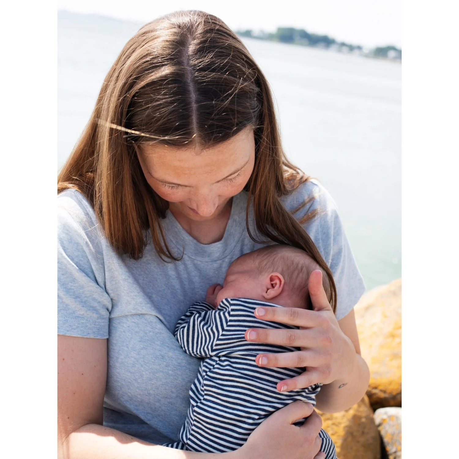 Serendipity Navy/Offwhite Newborn Stripe Suit - Image 3