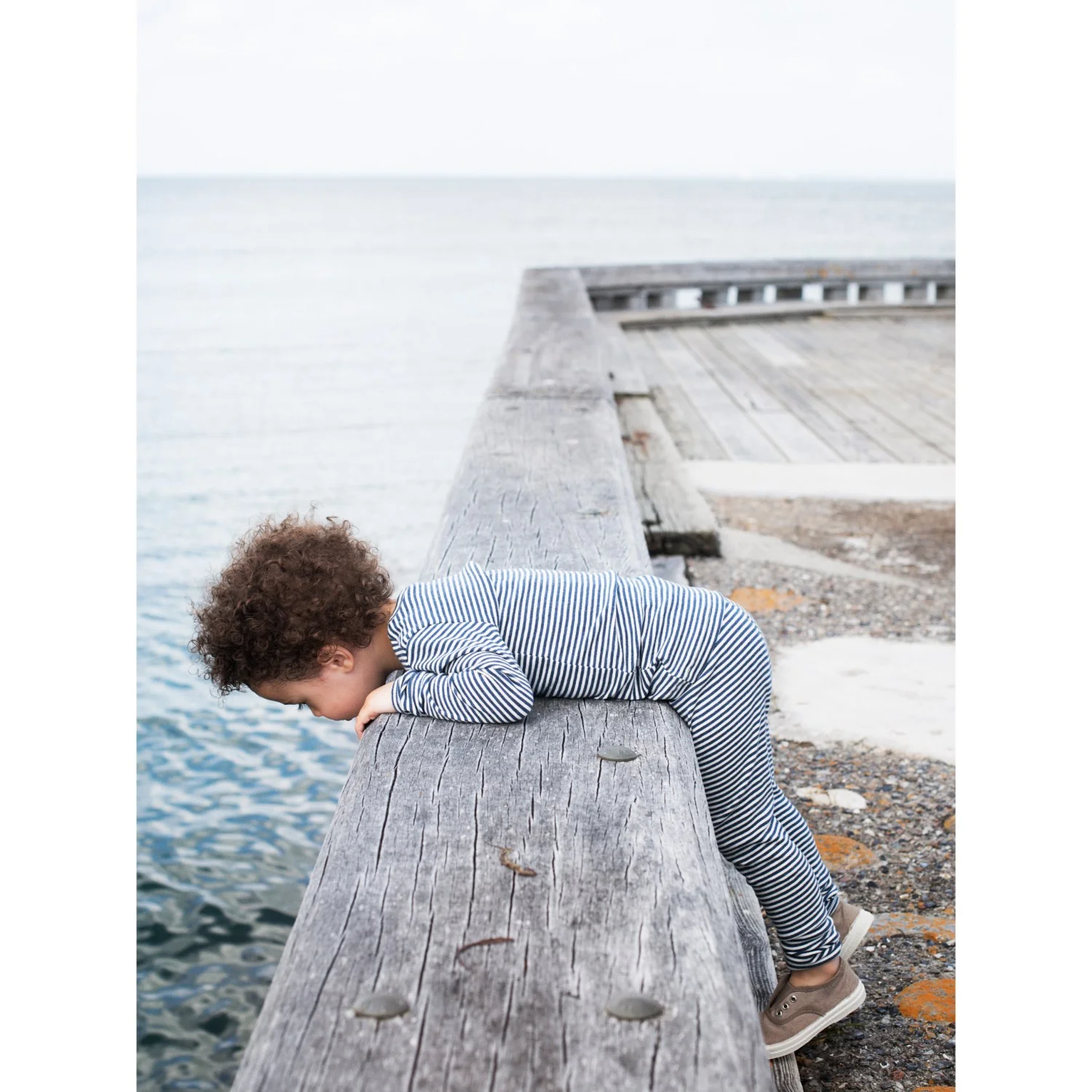 Serendipity Navy/Offwhite Stripe Leggings - Image 3