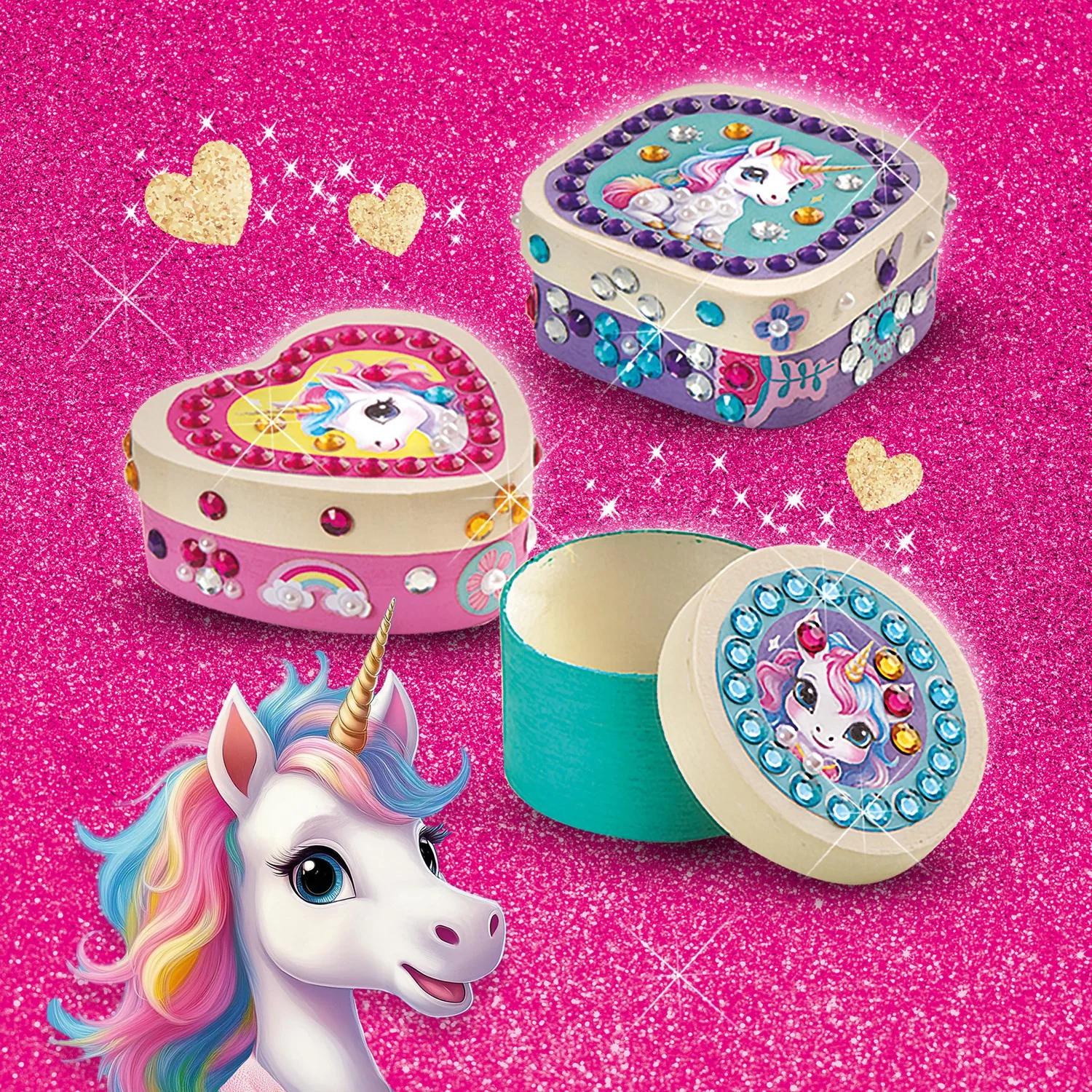 SES Creative Diamond Mosaic Unicorn Jewelry Box - Image 2