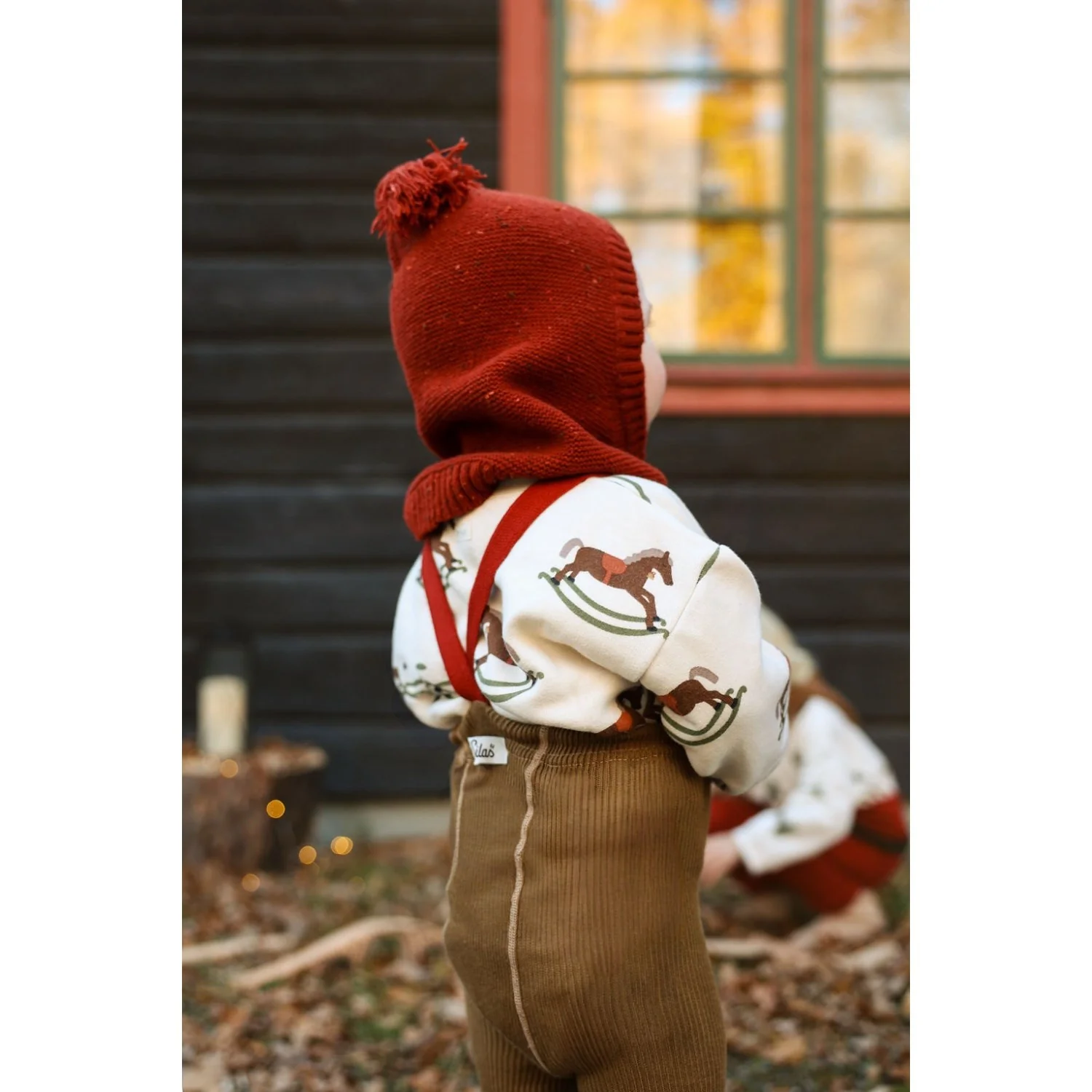 Silly Silas Acorn Brown With Maple Leaf Footed Tights Christmas Edition - Image 14