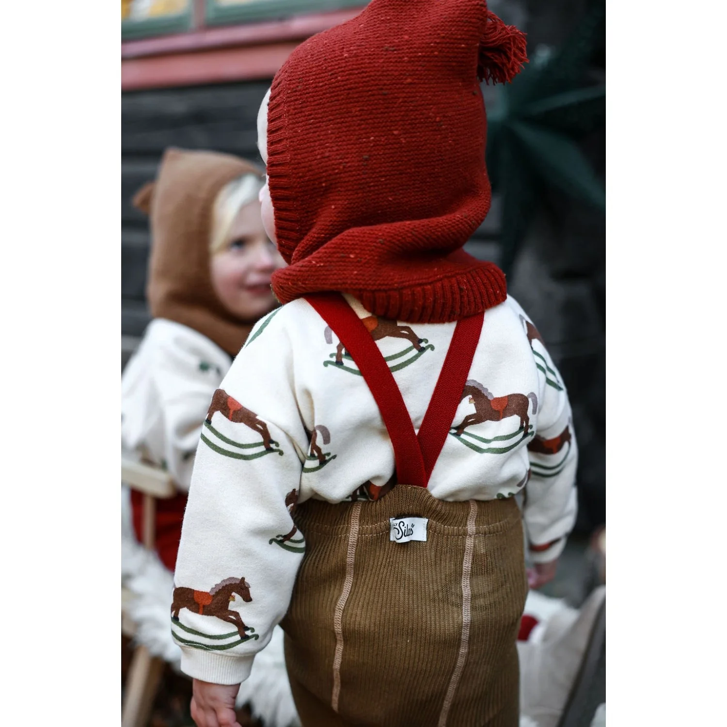 Silly Silas Acorn Brown With Maple Leaf Footless Tights Christmas Edition - Image 5