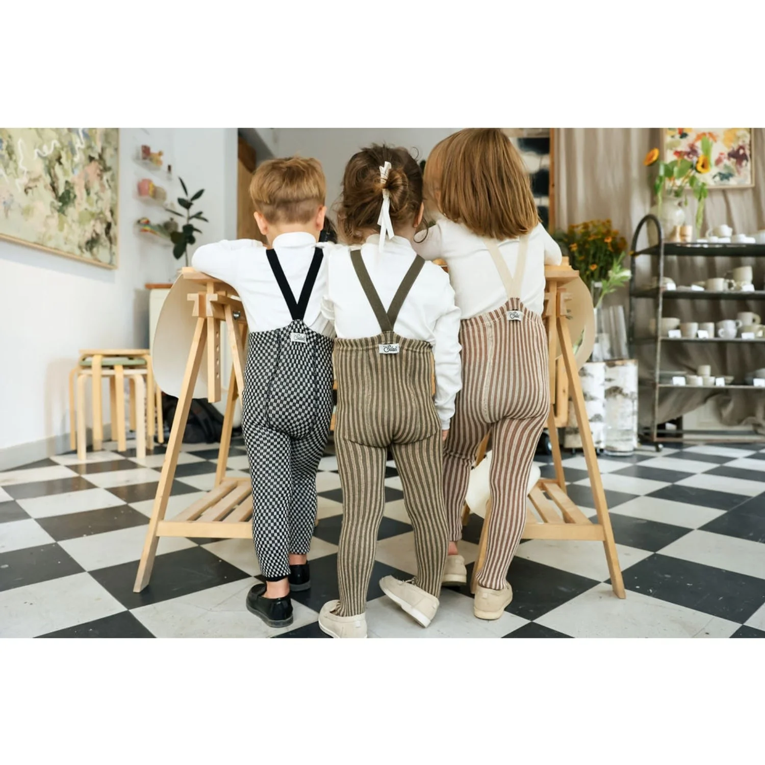 Silly Silas Granola X Cream Striped Special Footless Tights - Image 15