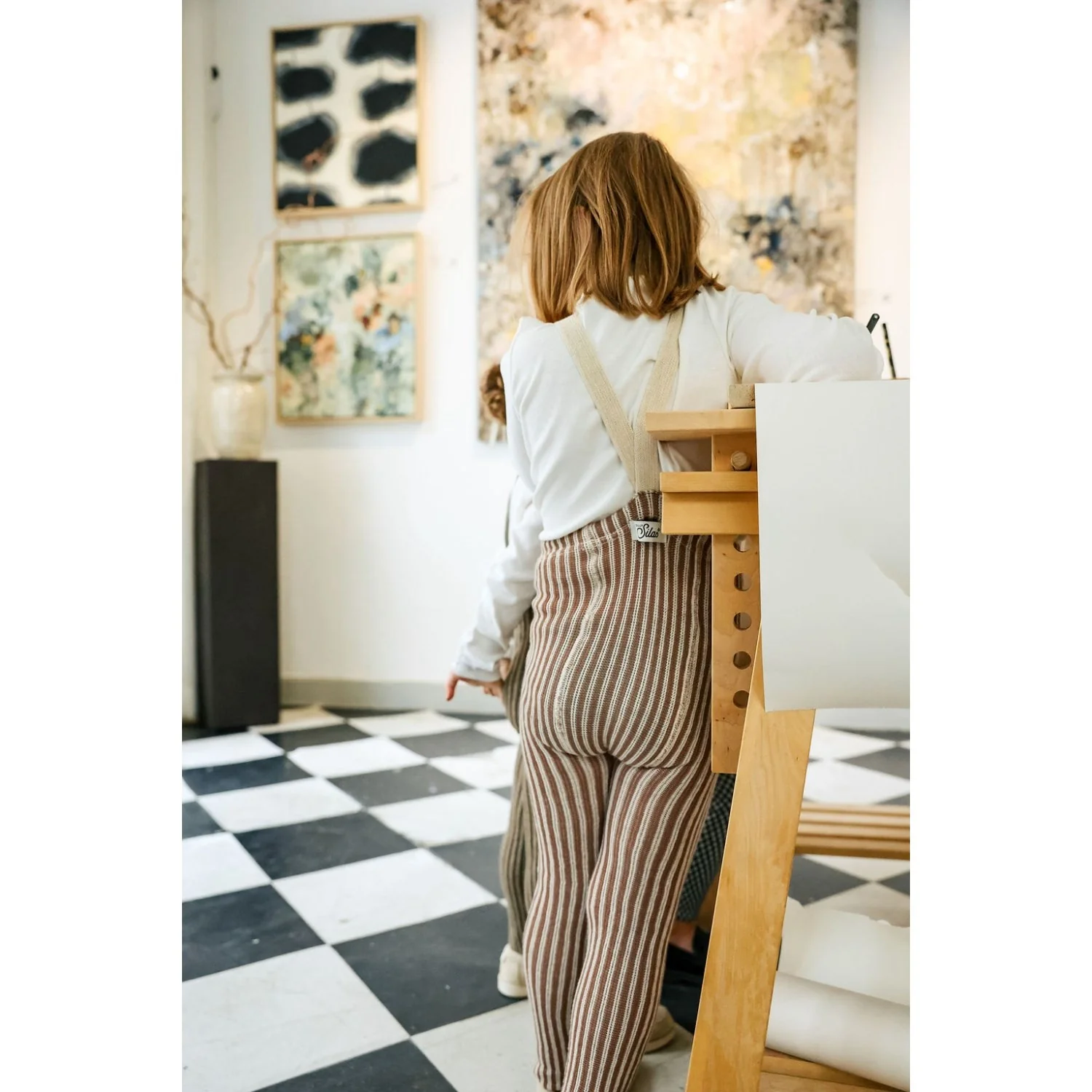 Silly Silas Granola X Cream Striped Special Footless Tights - Image 2