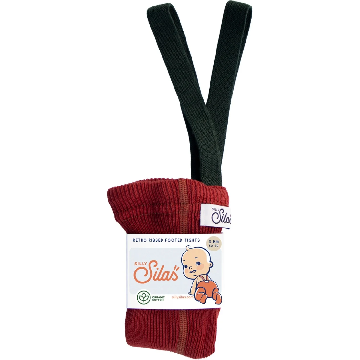 Silly Silas Maple Leaf With Dark Forest Green Footed Tights Christmas Edition