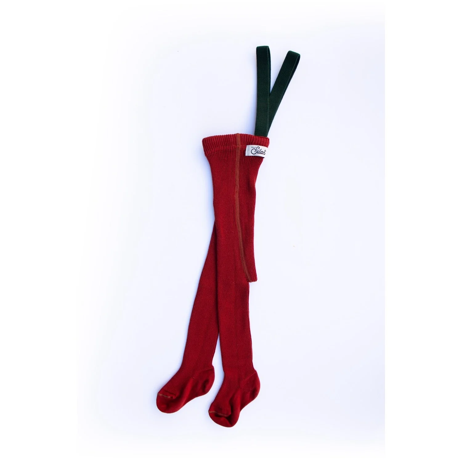 Silly Silas Maple Leaf With Dark Forest Green Footed Tights Christmas Edition - Image 15