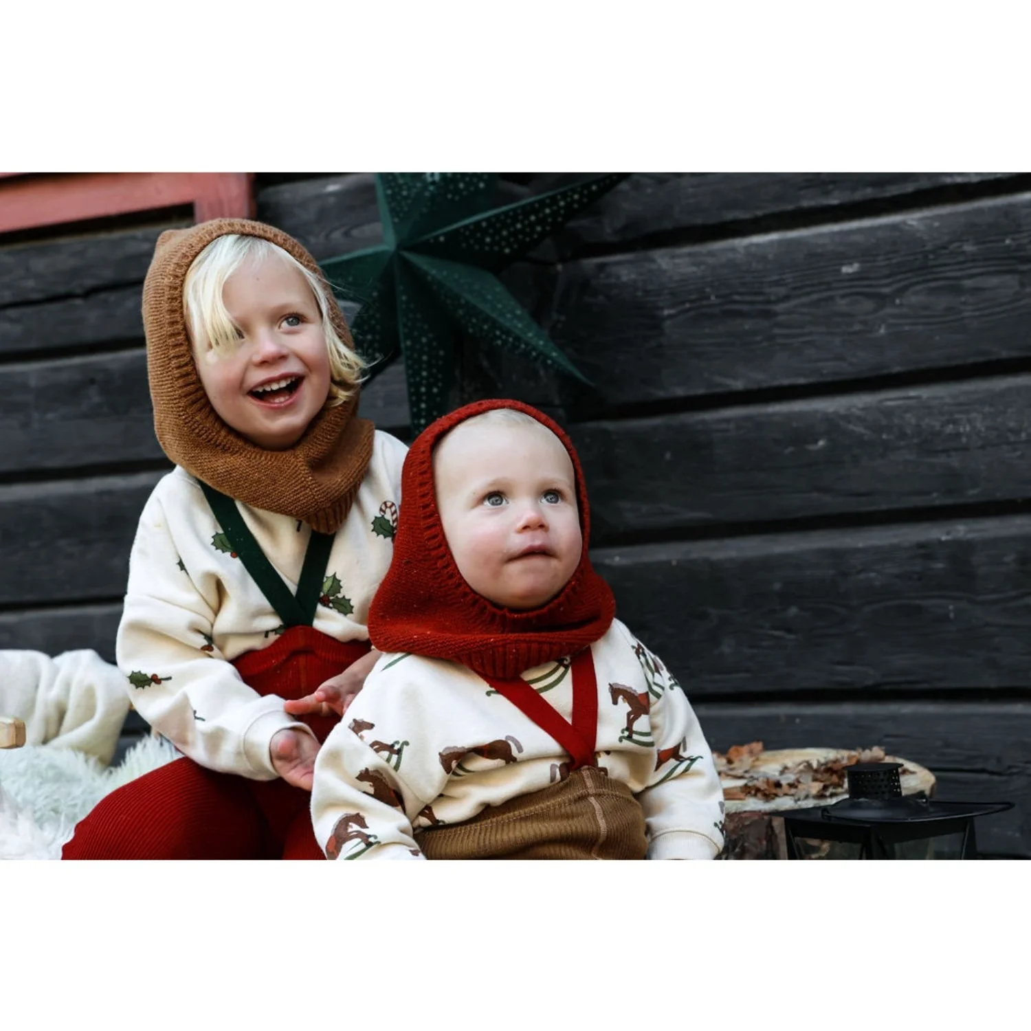 Silly Silas Maple Leaf With Dark Forest Green Footless Tights Christmas Edition - Image 5