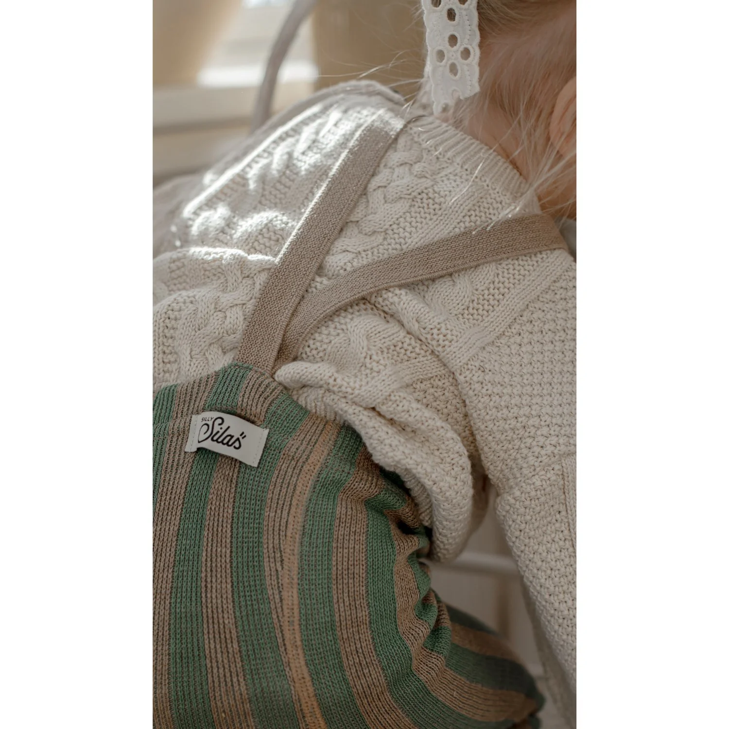 Silly Silas Matcha X Peanut Striped Footless Tights Special Edition - Image 2