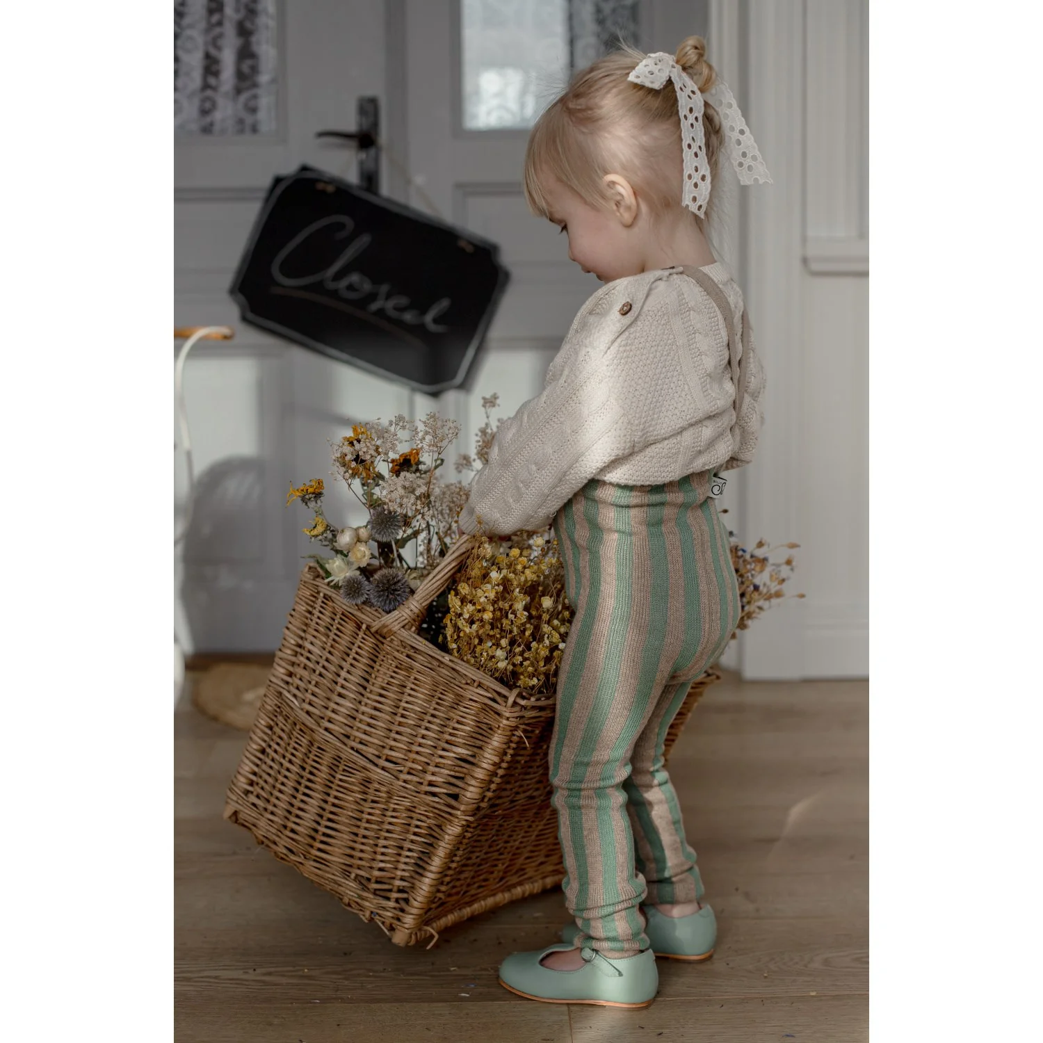 Silly Silas Matcha X Peanut Striped Footless Tights Special Edition - Image 3