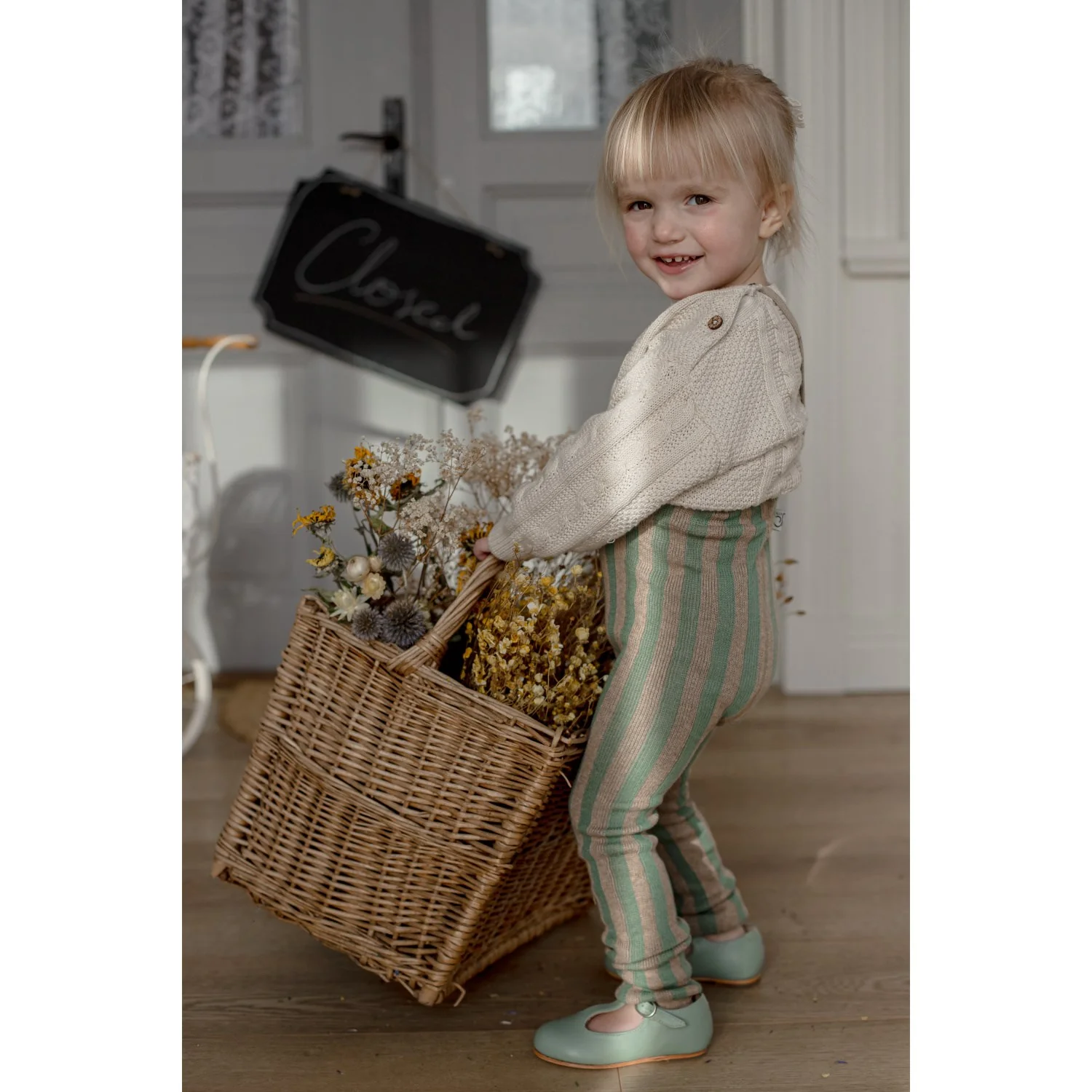 Silly Silas Matcha X Peanut Striped Footless Tights Special Edition - Image 4