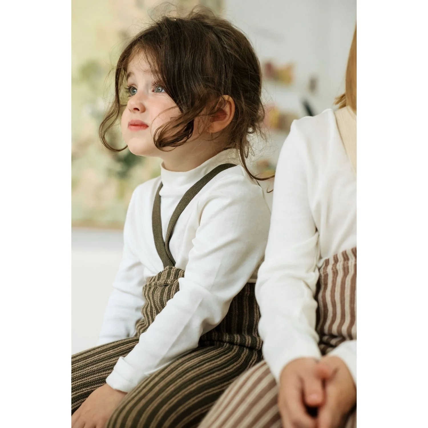 Silly Silas Seaweed Brown X Peanut Striped Special Footed Tights - Image 10