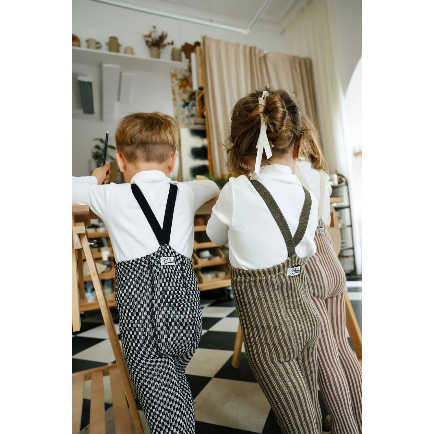 Silly Silas Seaweed Brown X Peanut Striped Special Footed Tights - Image 11