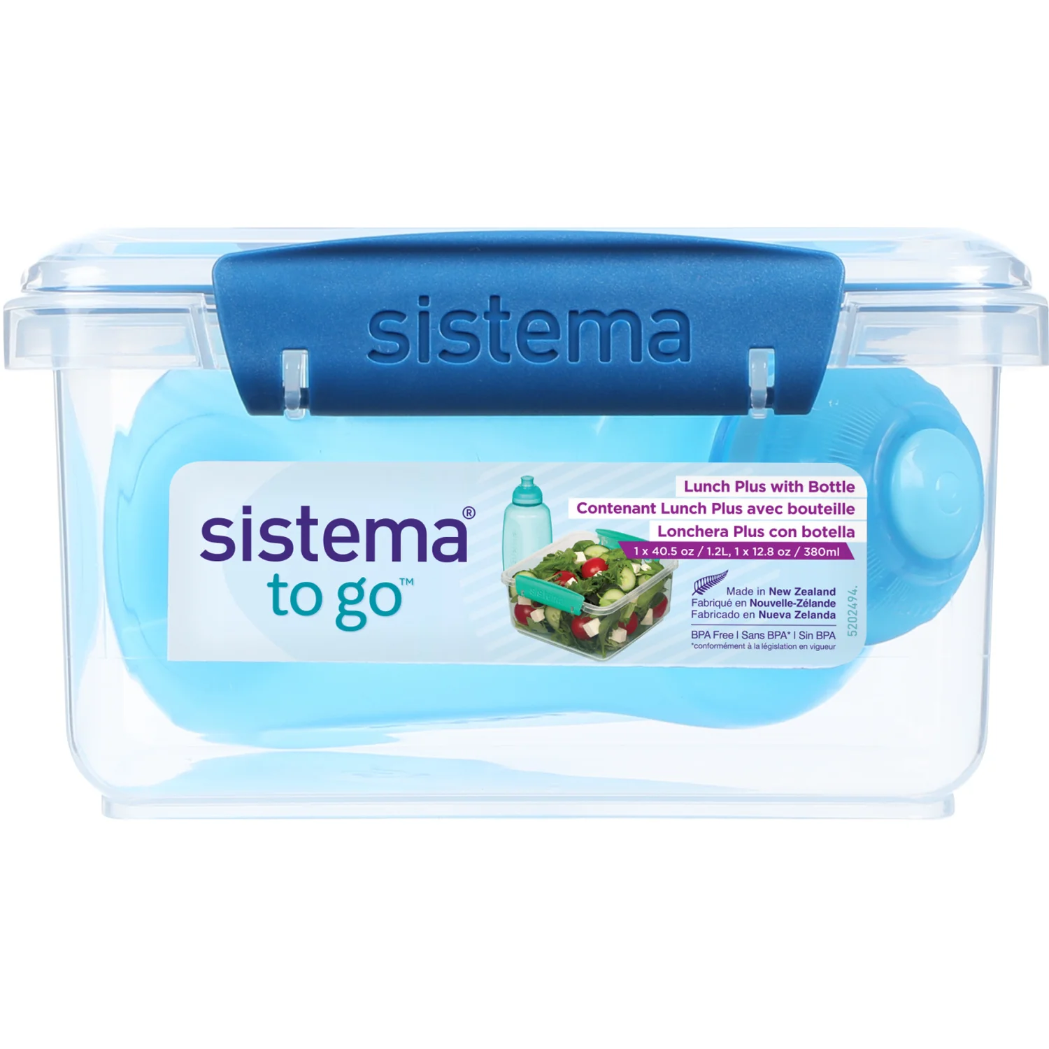 Sistema Ocean Blue 1.2L Lunch Plus Lunch Box With Itsy Bottle 380 Ml - Image 2