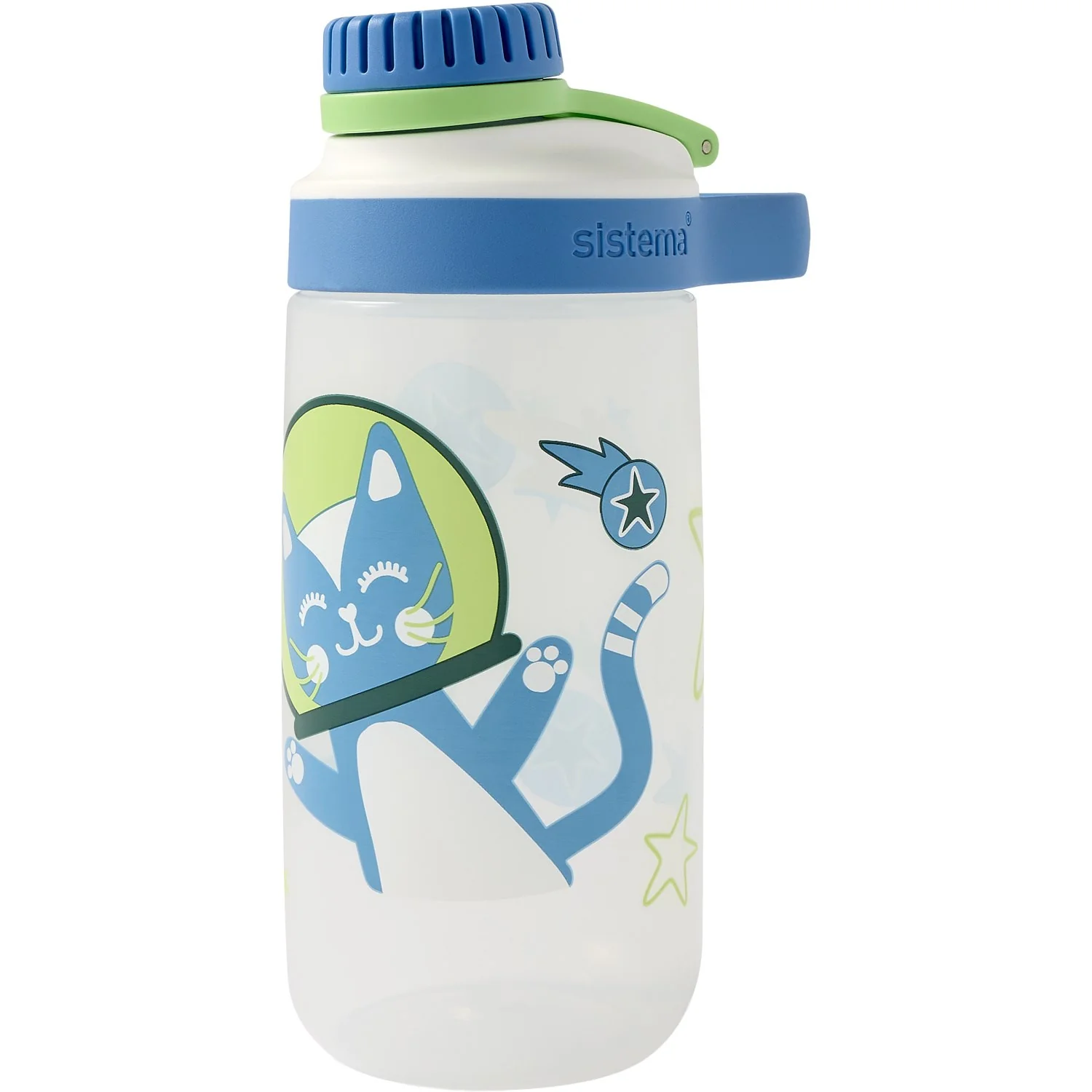 Sistema Space Kitty – White Kids Design Easy Flow Chug 500ml - Image 2
