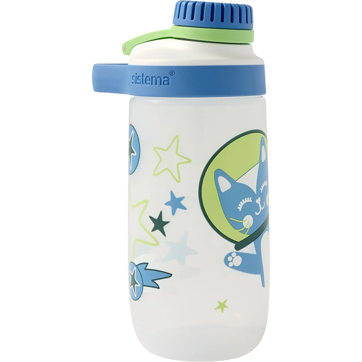 Sistema Space Kitty – White Kids Design Easy Flow Chug 500ml - Image 3