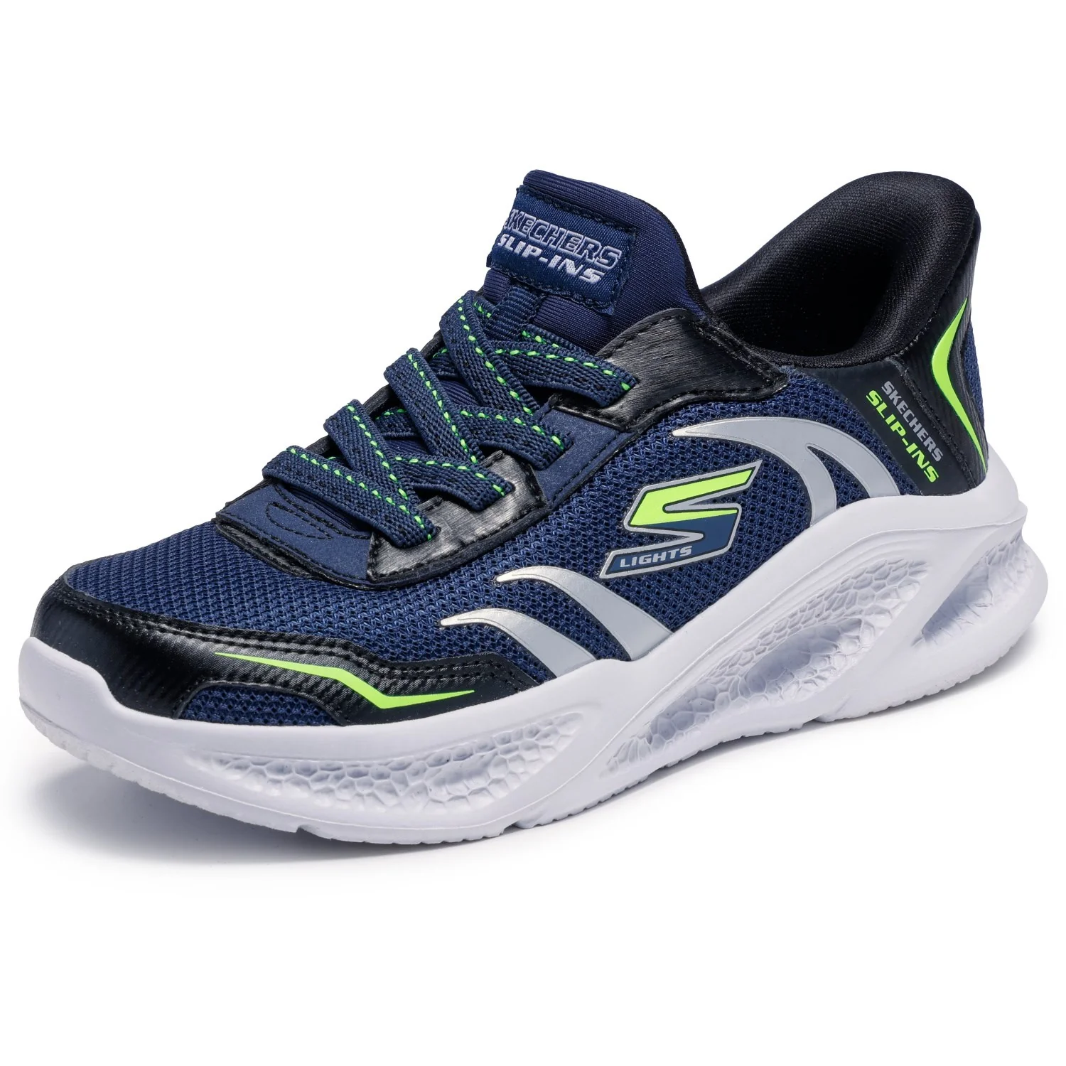 Skechers Navy Slip-Ins: S-Lights: Meteor-Lights - Brisk-Beams - Image 5