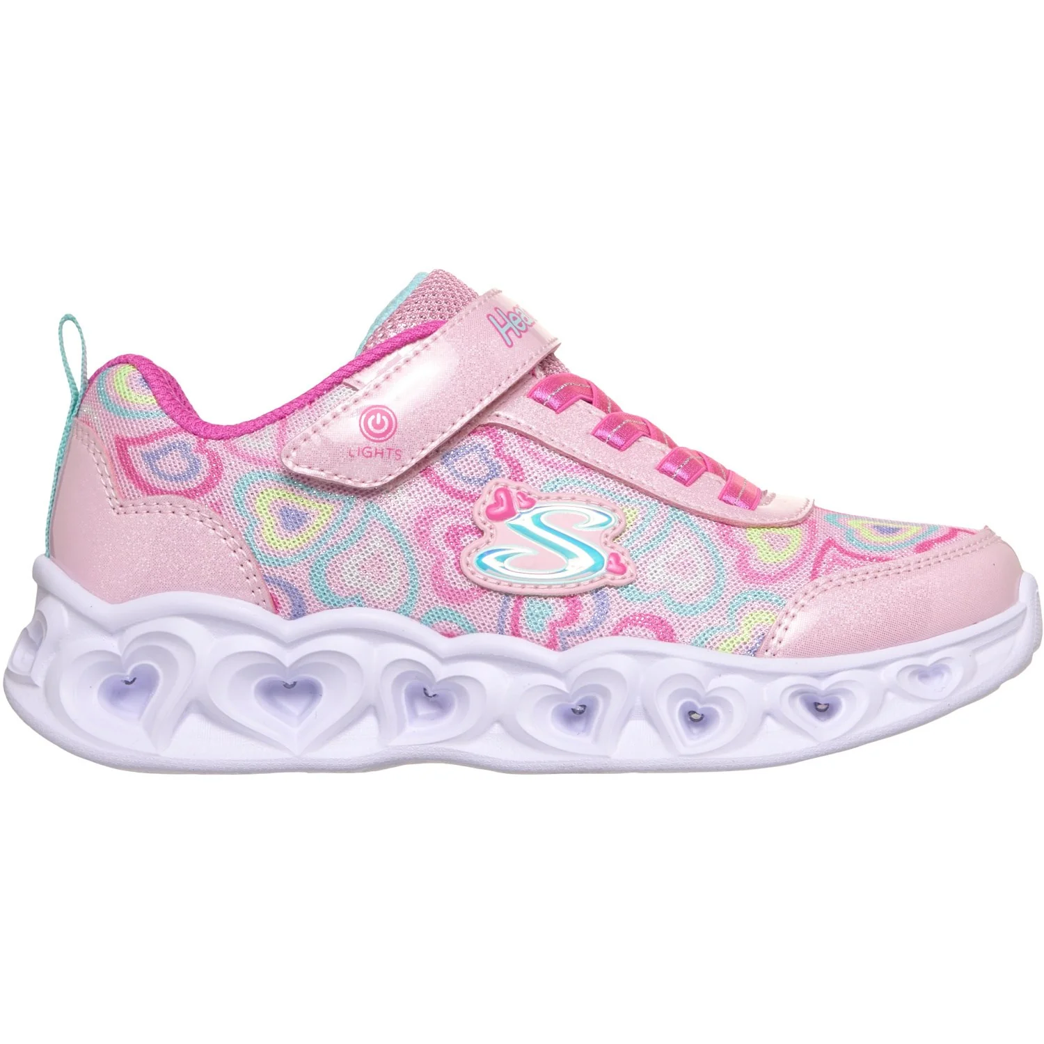 Skechers Pink Heart Lights - Boogie Love - Image 2