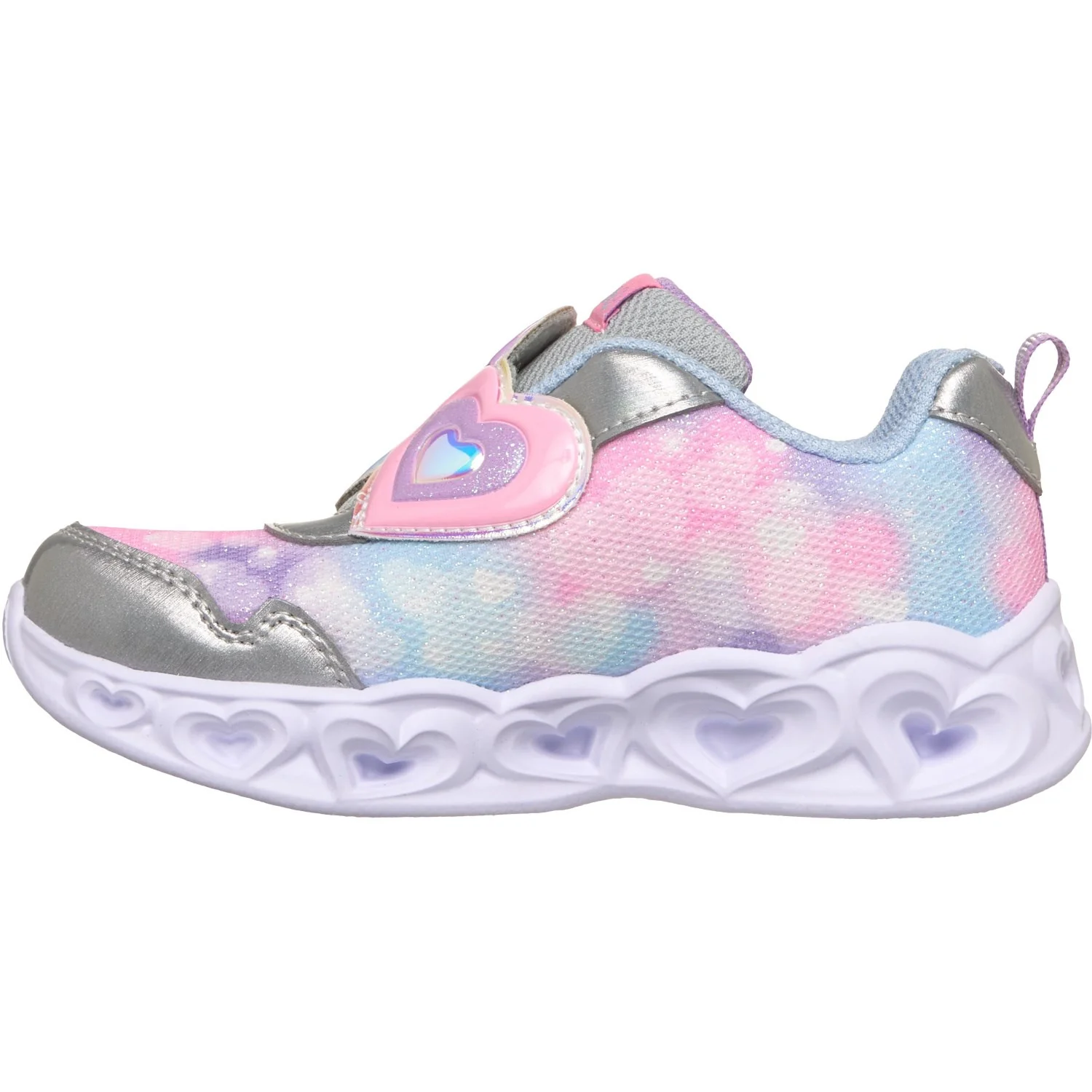 Skechers Silver Heart Lights Lovin Reflection - Image 6