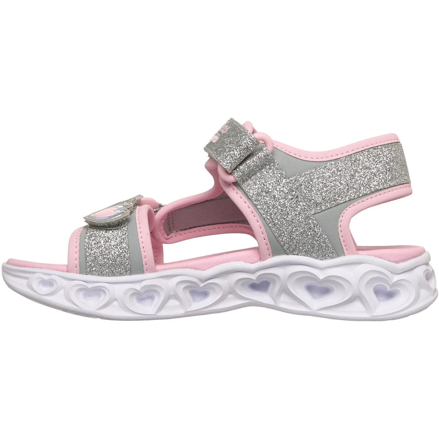 Skechers Silver Heart Lights Sandals - Image 3