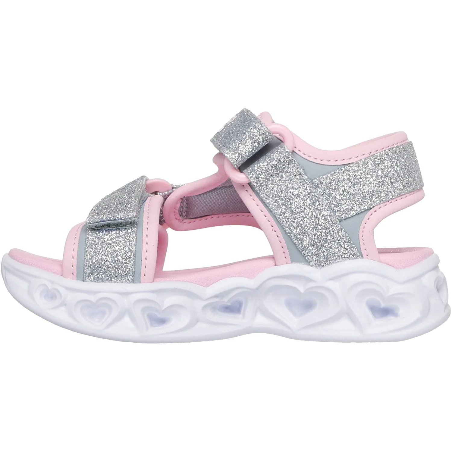 Skechers Silver S Lights\Xae - Heart Lights Sandals - Image 3