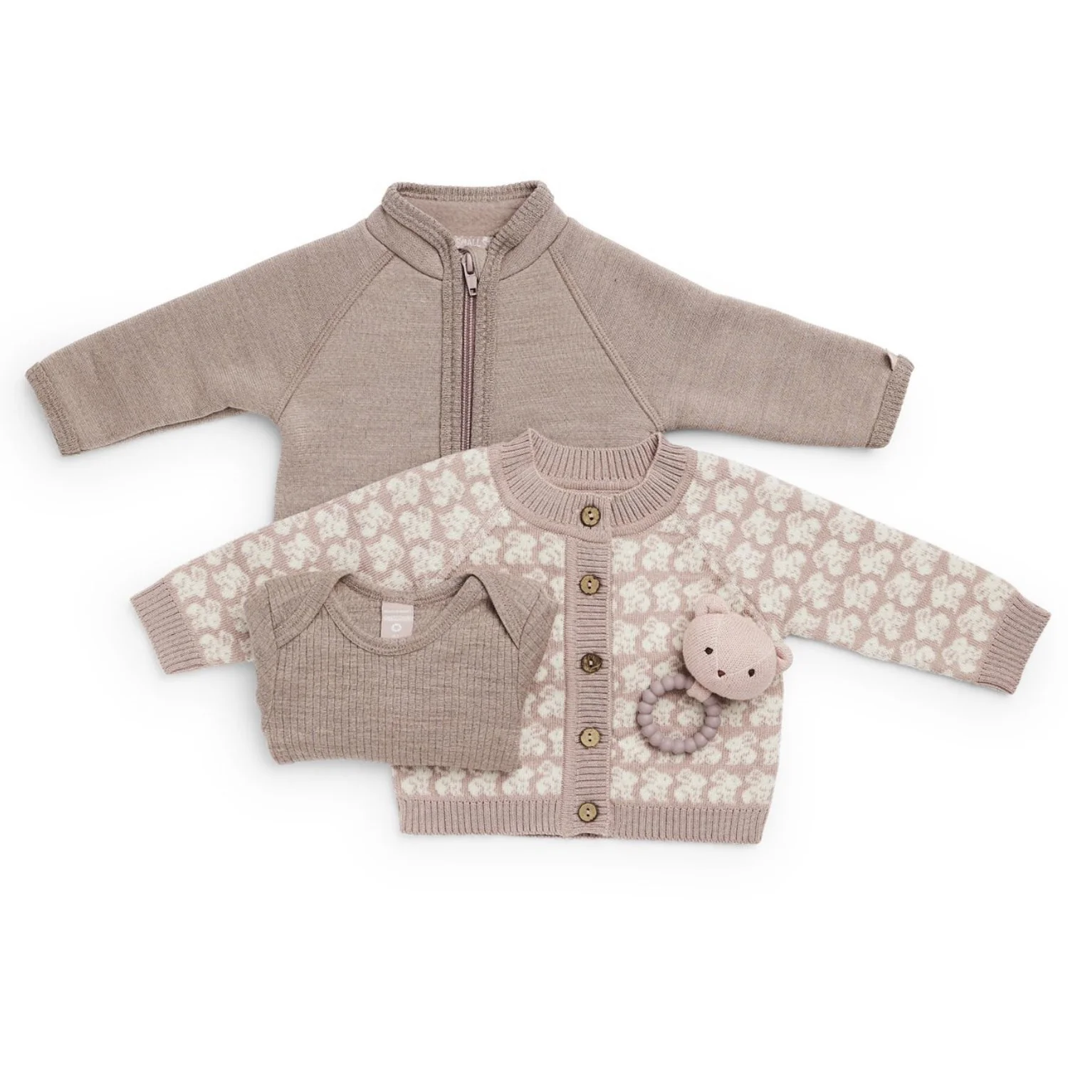 Smallstuff Powder Cardigan Ao Rabbits Merino Wool Powder - Image 2