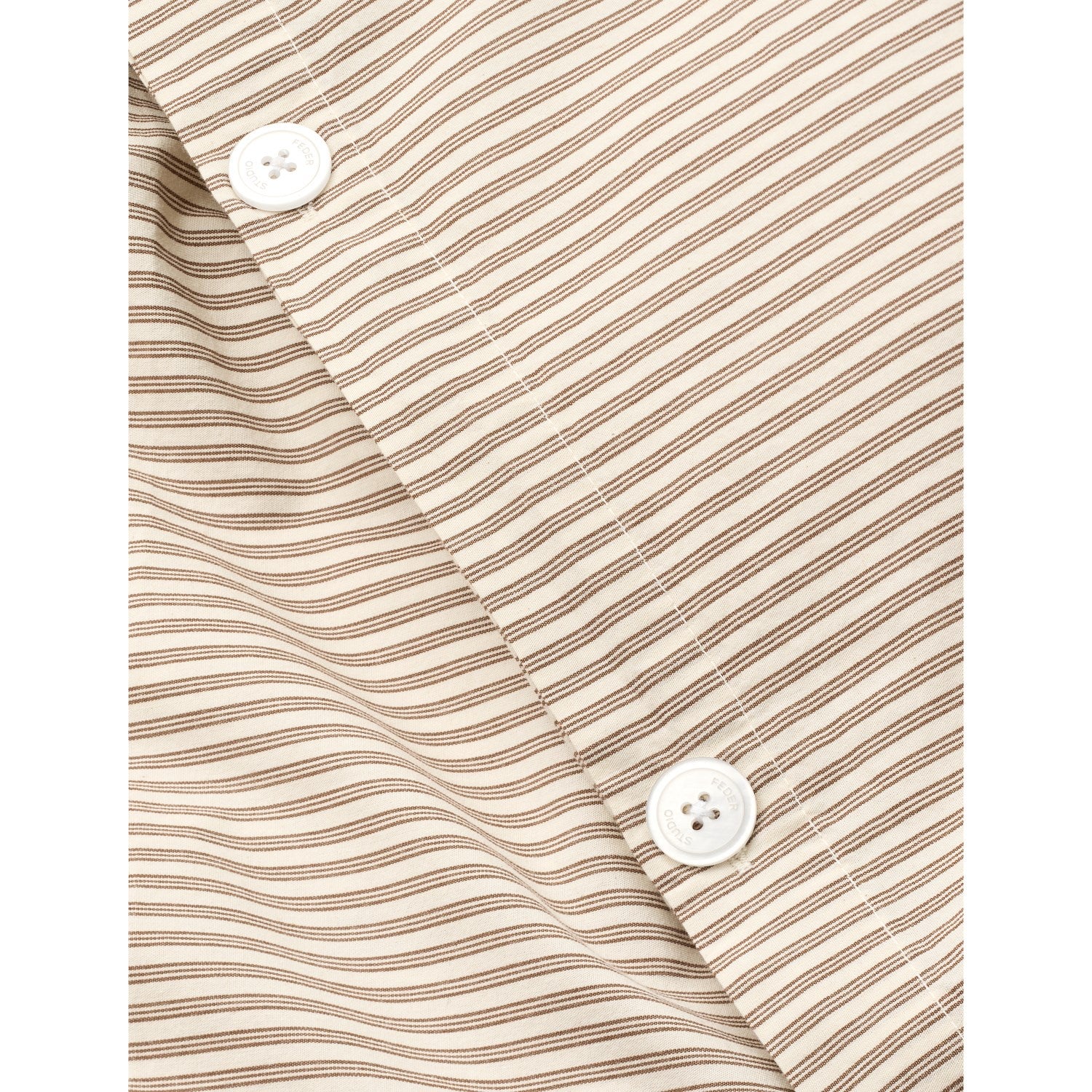 Studio Feder Brown Beach Stripe Bedding Percale - Image 3