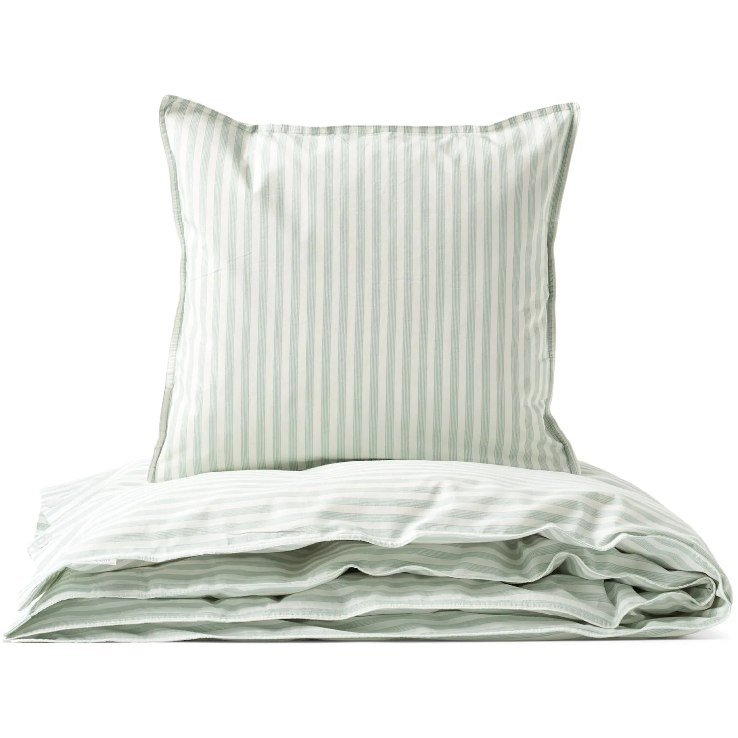 Studio Feder Soft Mint Stripe Bedding Percale
