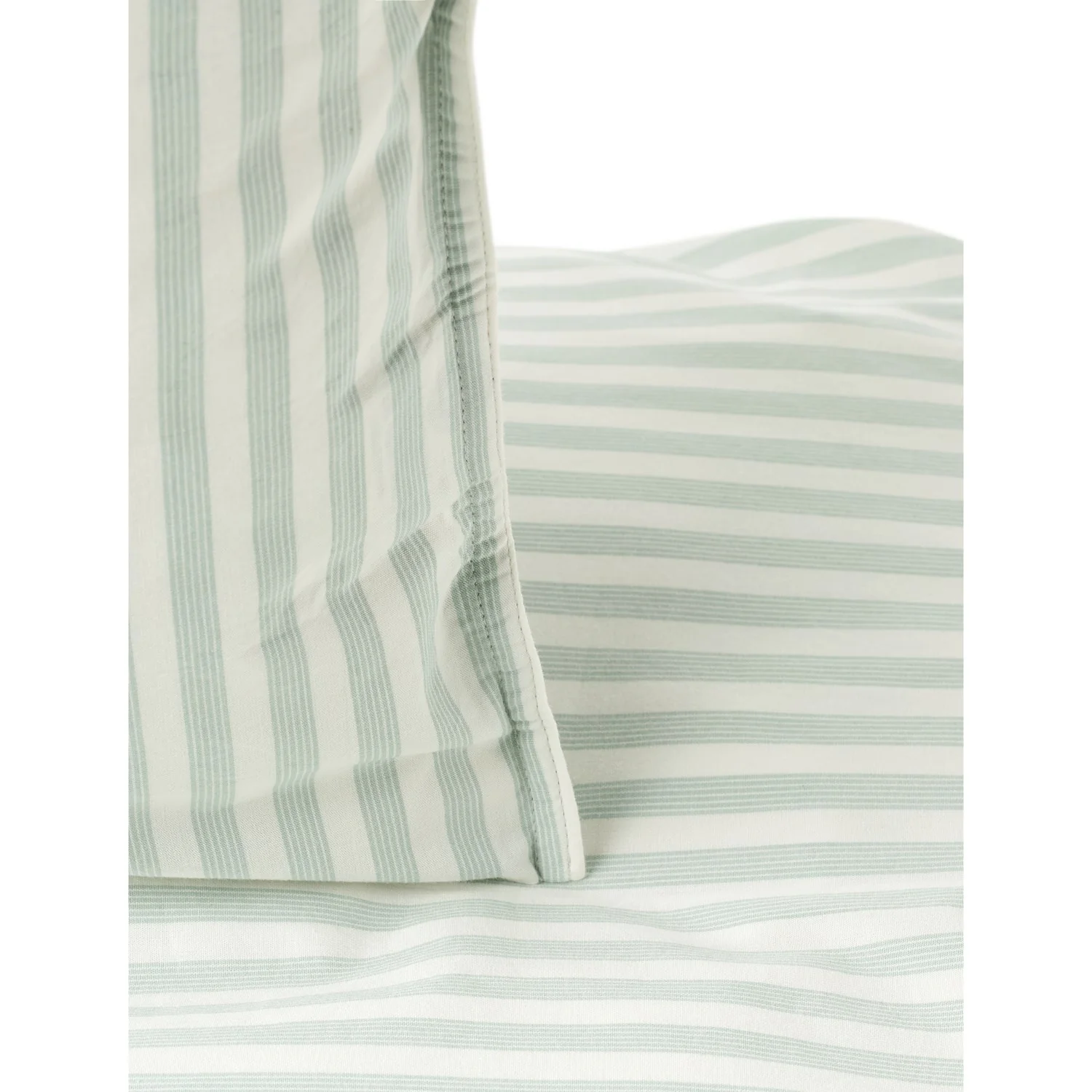 Studio Feder Soft Mint Stripe Bedding Percale - Image 2