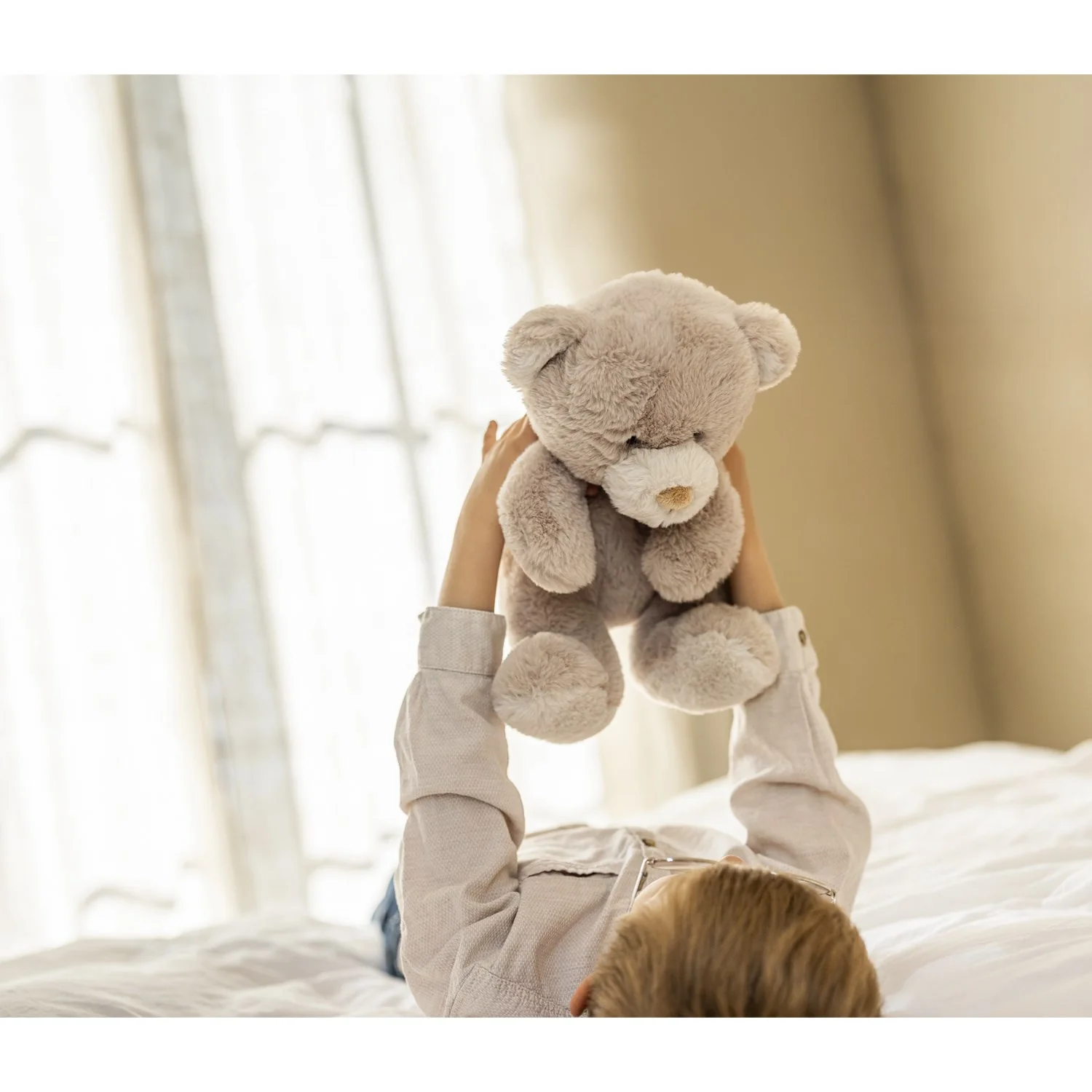 Teddykompaniet Beige Teddy Mocca - Bamse, 34 Cm - Image 2