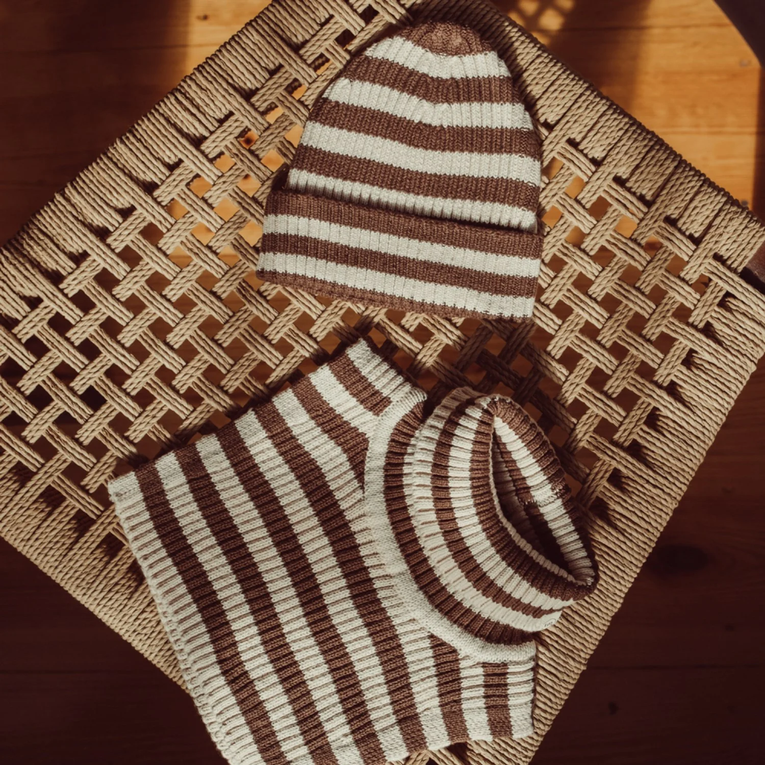 That's Mine Brown Stripe Izzy Beanie - Image 3