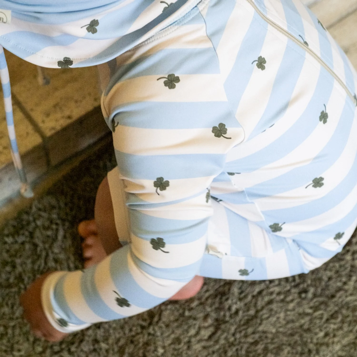 That's Mine Clover Stripes Sune Swim Onesie - Image 3