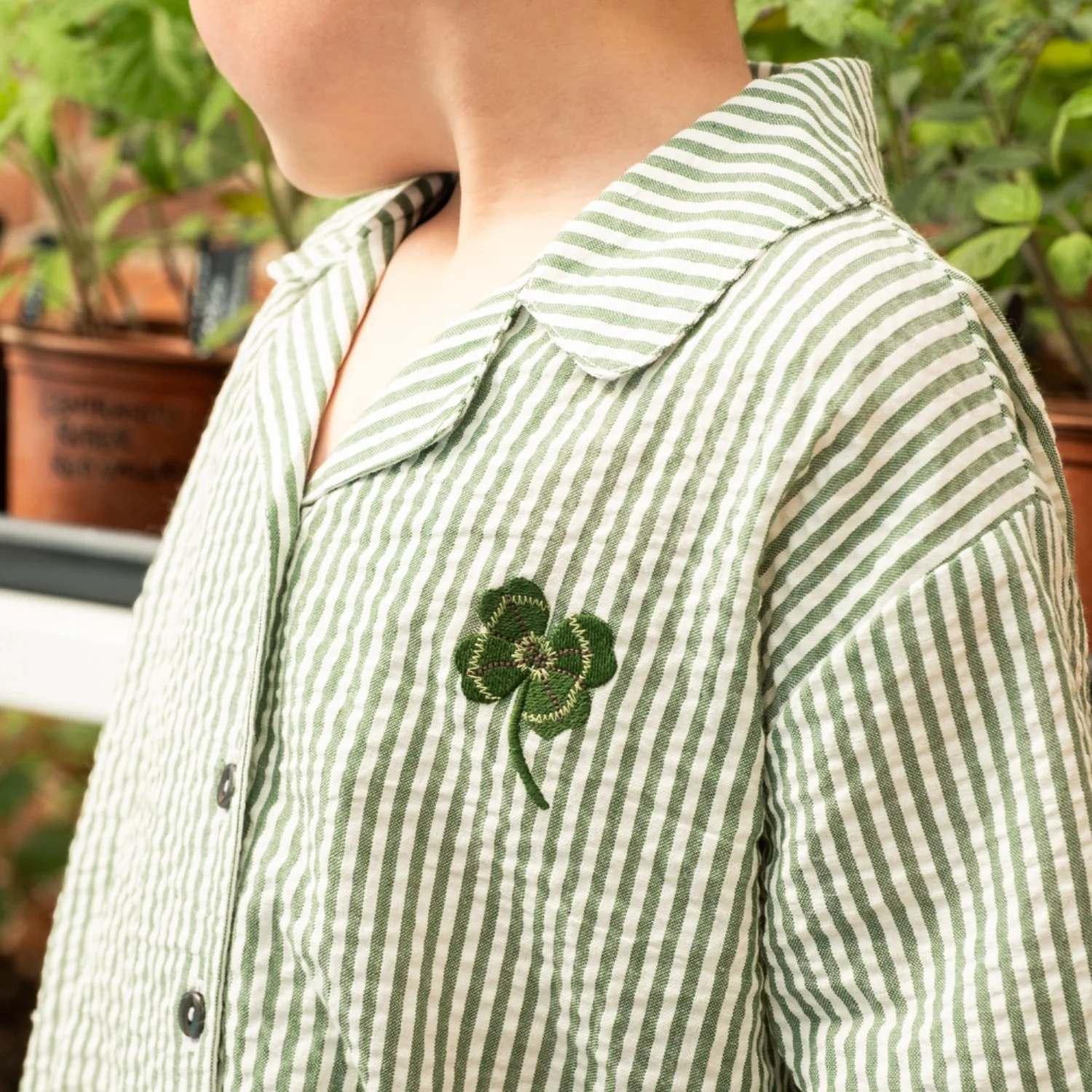 That's Mine Green Stripe Ino Shirt - Image 2