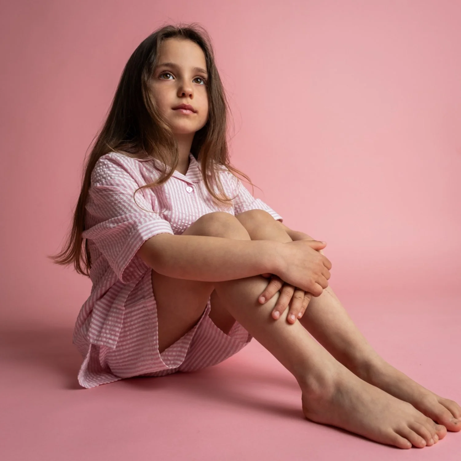 That's Mine Pink Stripe Isa Shorts - Image 2