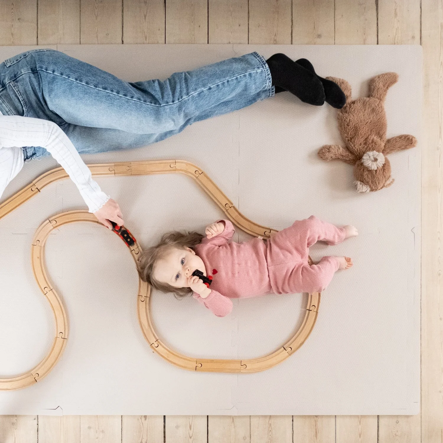 That's Mine Soft Brown Arie Foam Play Mat Square - Image 2