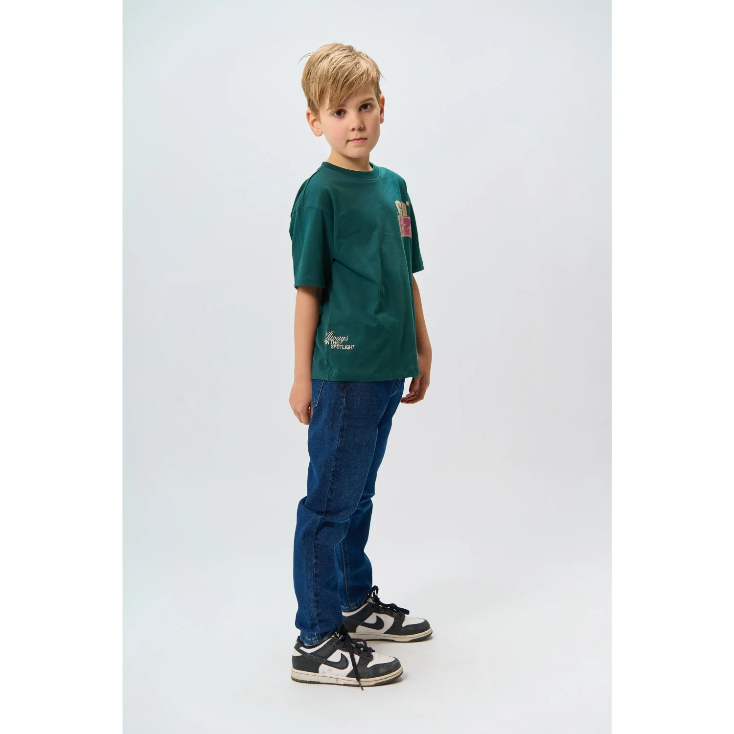 The New Deep Teal Regan Oversize S_S Tee - Image 3
