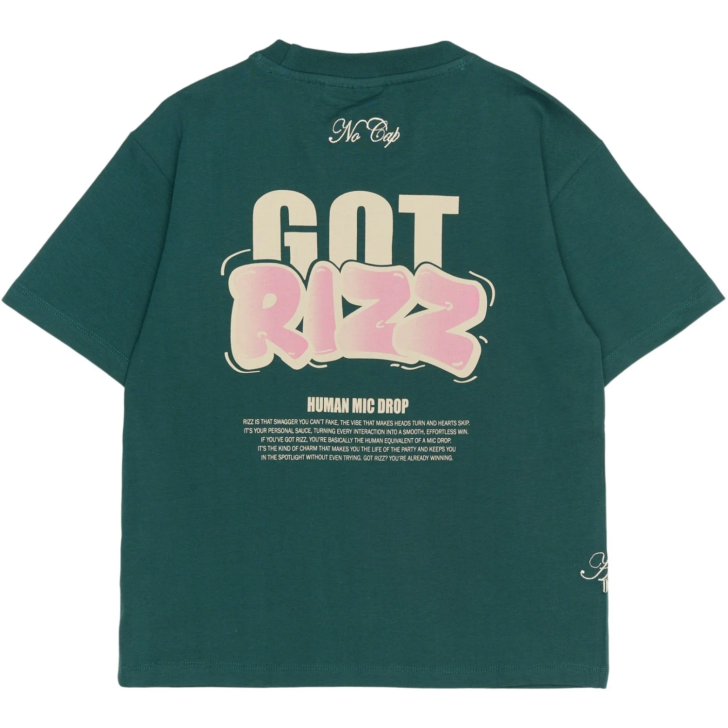 The New Deep Teal Regan Oversize S_S Tee - Image 6