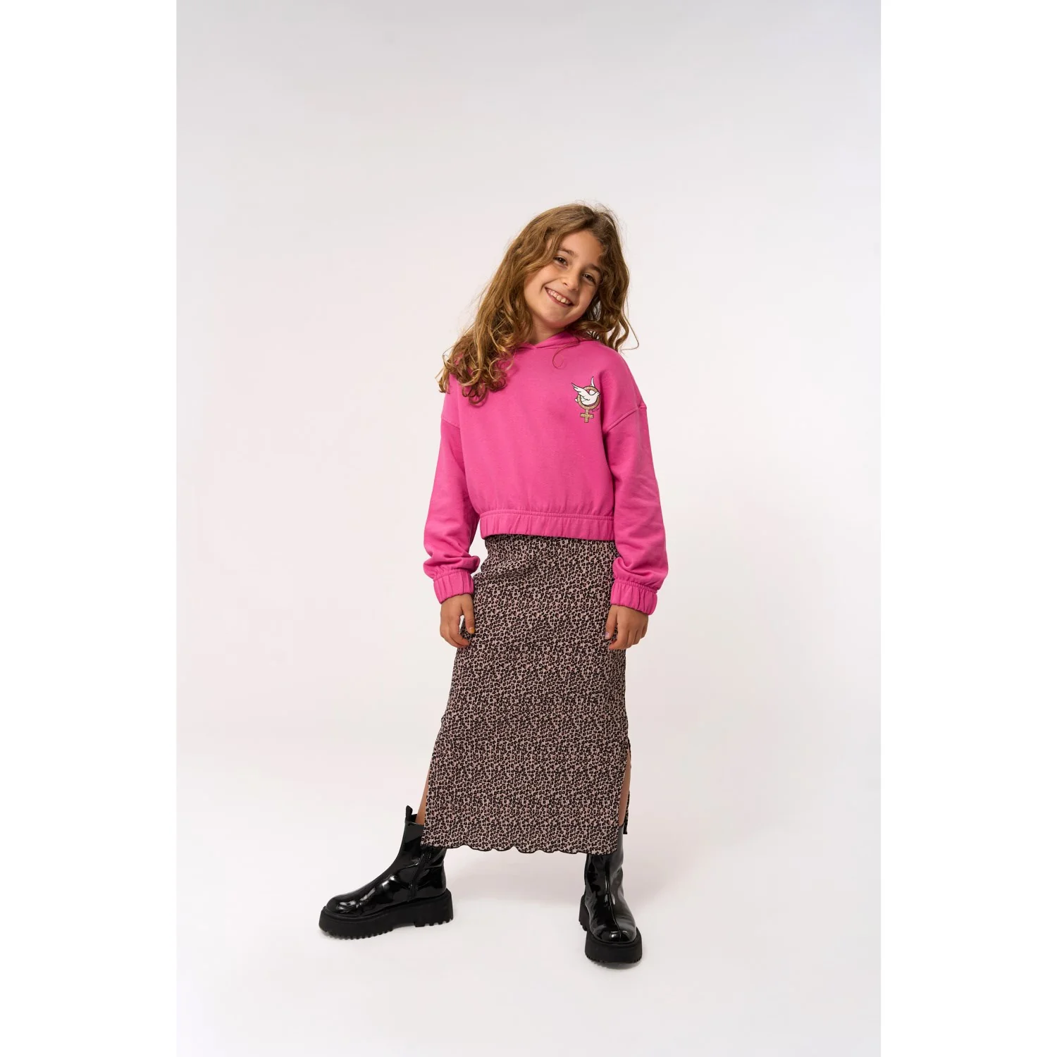 The New Feather Gray AOP TNPet Long Pleat Skirt - Image 2