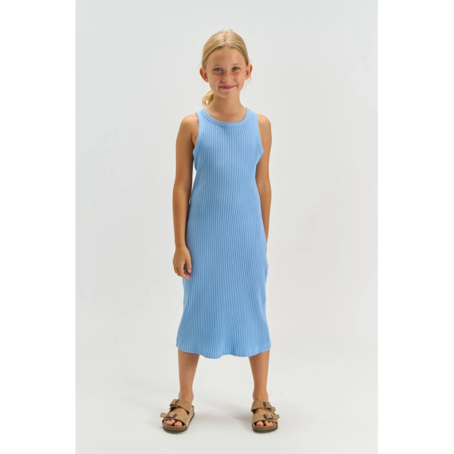 The New Forever Blue Tntove S_L Rib Dress - Image 2