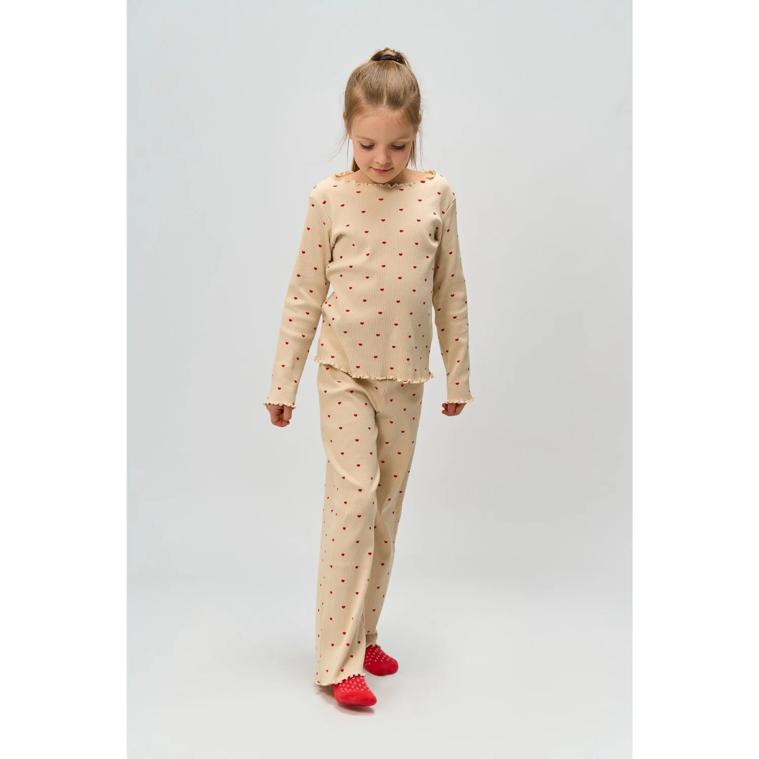 The New Gardenia AOP Holiday Heart Rib Night Set - Image 4